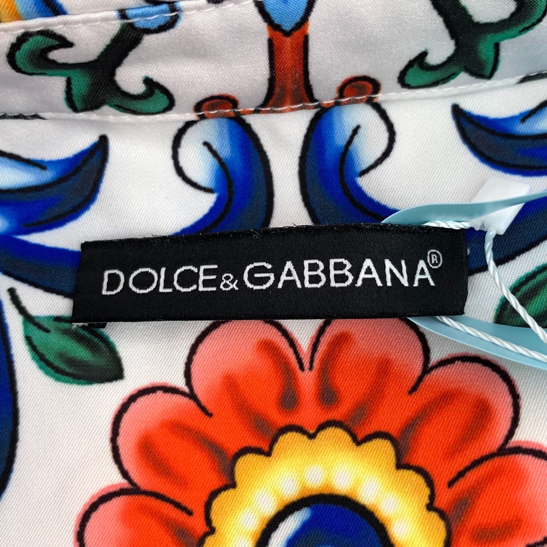 Dolce & Gabbana Dolce & Gabbana Majolica Print Bow Tie Midi Dress M Size M / US 6-8 / IT 42-44 - 7 Thumbnail