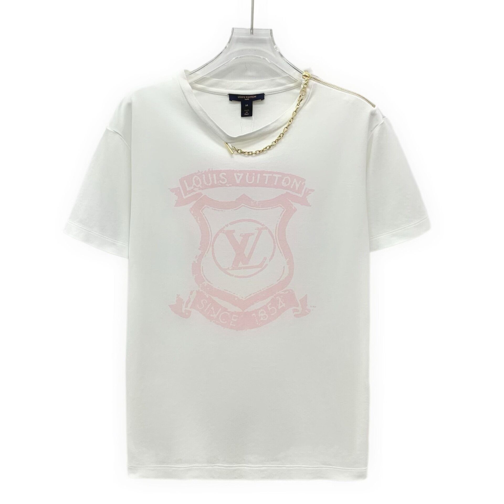 Louis Vuitton Louis Vuitton Chain Detail Graphic Logo T-Shirt M Size US M / EU 48-50 / 2 - 2 Thumbnail