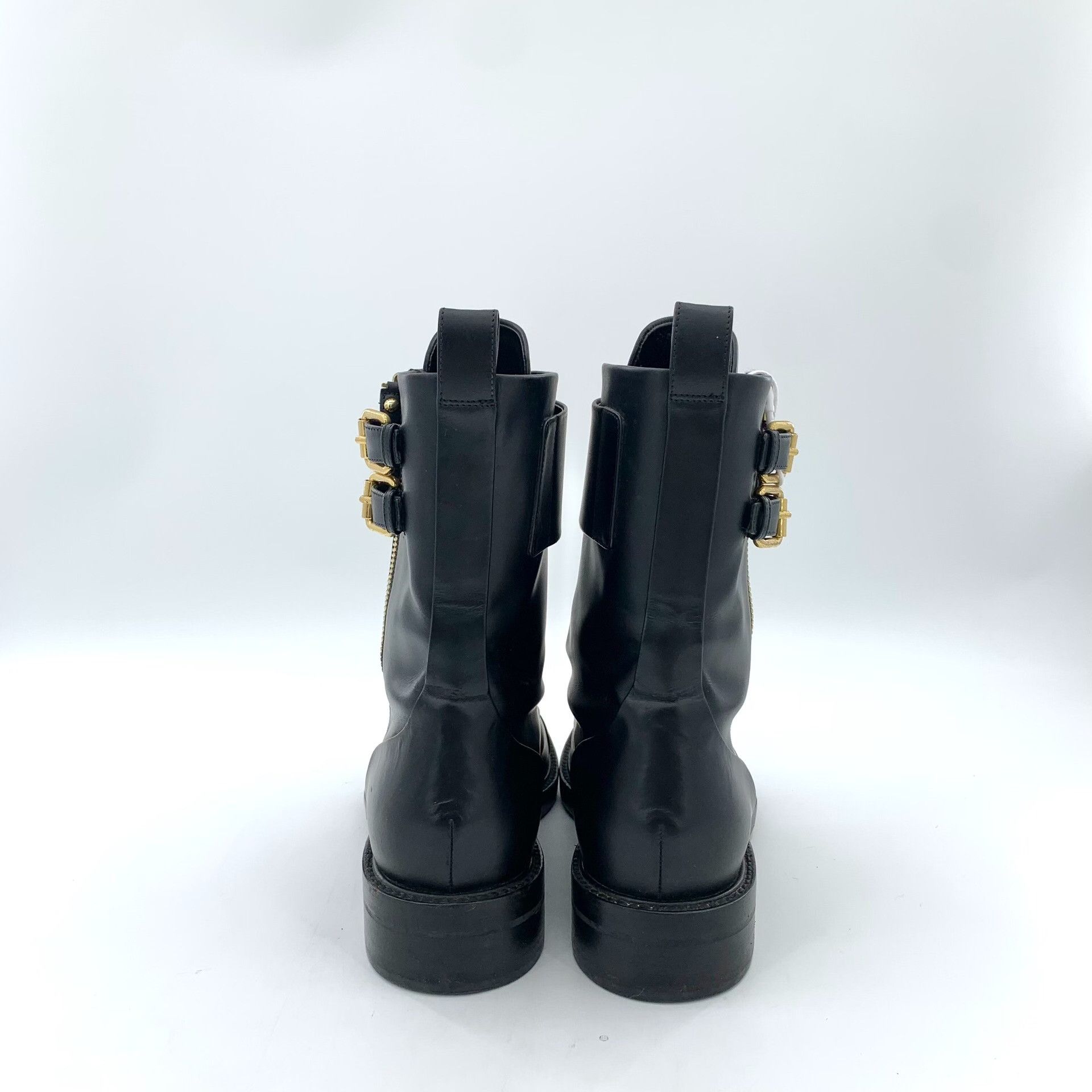 Louis Vuitton Louis Vuitton Buckle Leather Mid-Calf Boots 37.5 Size US 6.5 / IT 36.5 - 5 Thumbnail