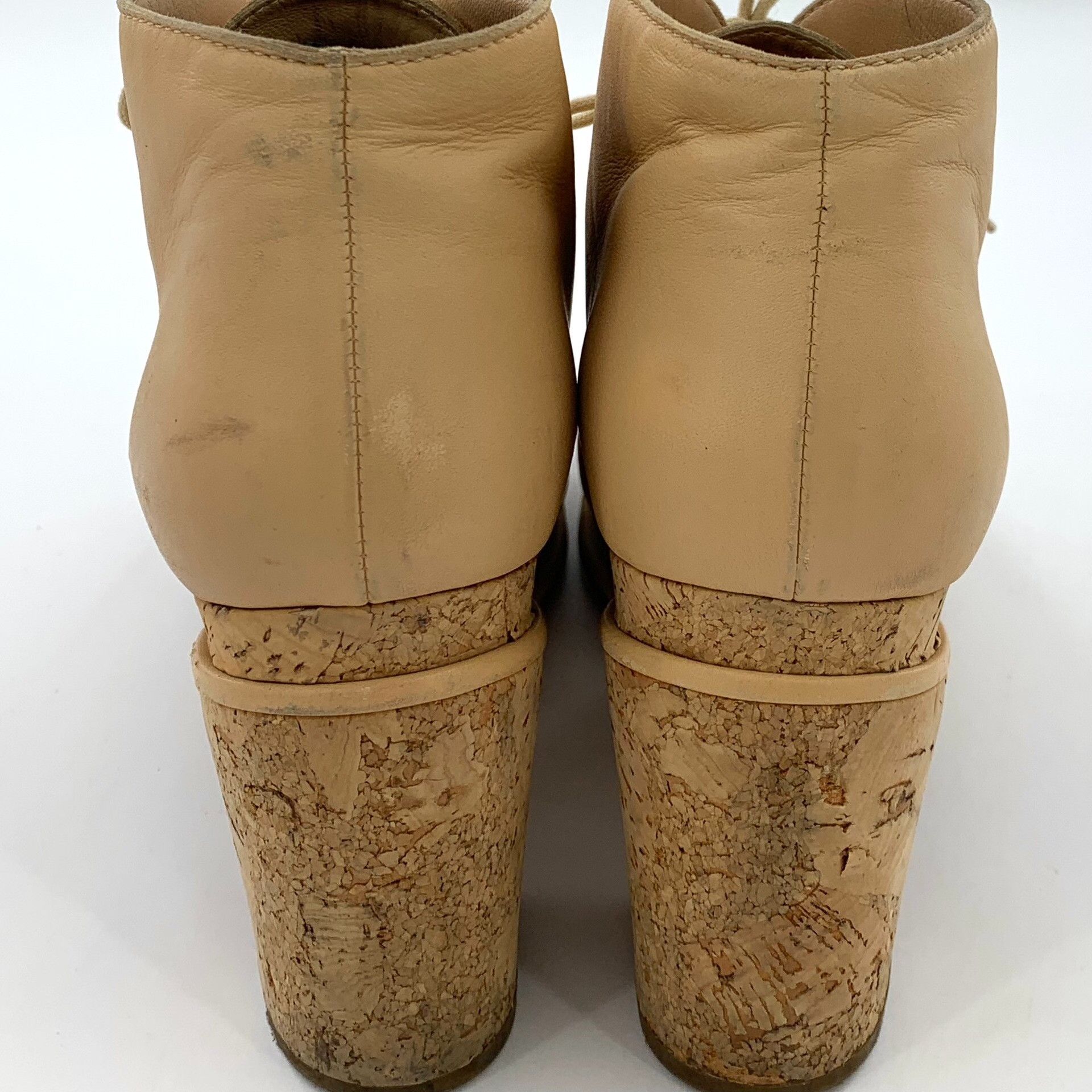 Chanel Chanel CC Logo Cork Platform Ankle Boots EU 37.5 Size US 7.5 / IT 37.5 - 10 Thumbnail