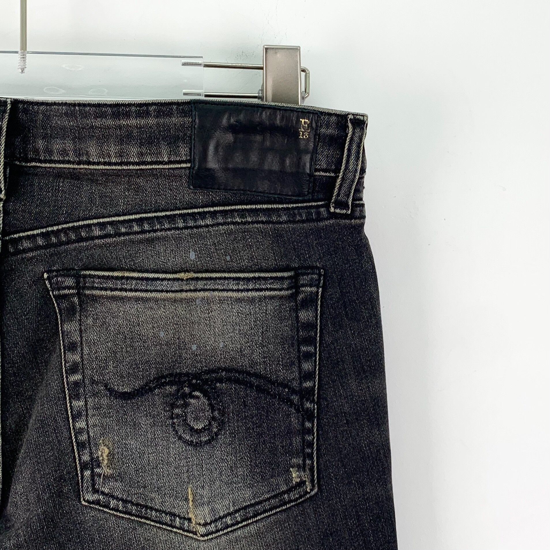 R13 R13 Distressed Washed Kate Skinny Jeans 27 Size 27" / US 4 / IT 40 - 6 Thumbnail