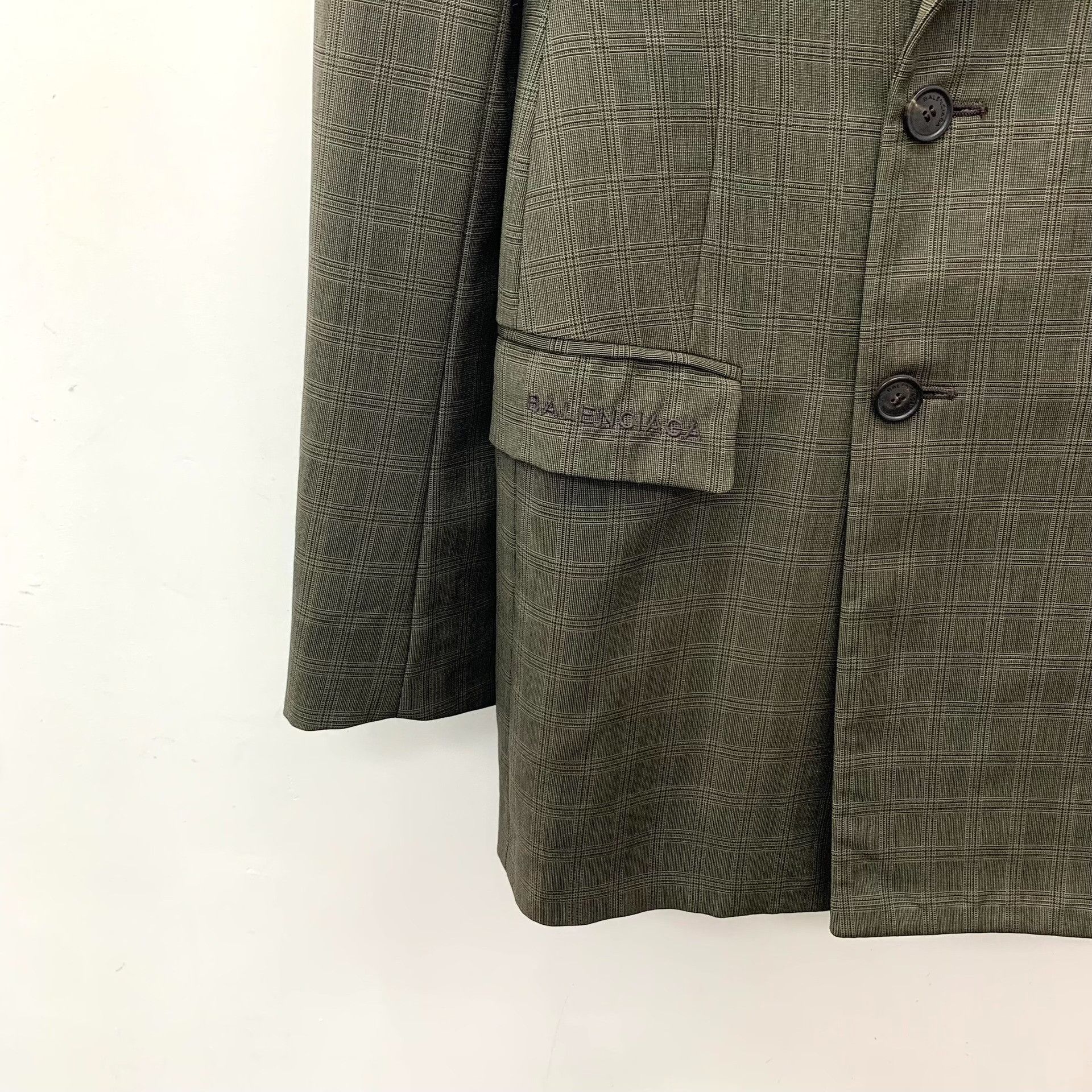 Balenciaga Balenciaga Checked Wool Double Breasted Blazer 36R Size 36R - 5 Thumbnail