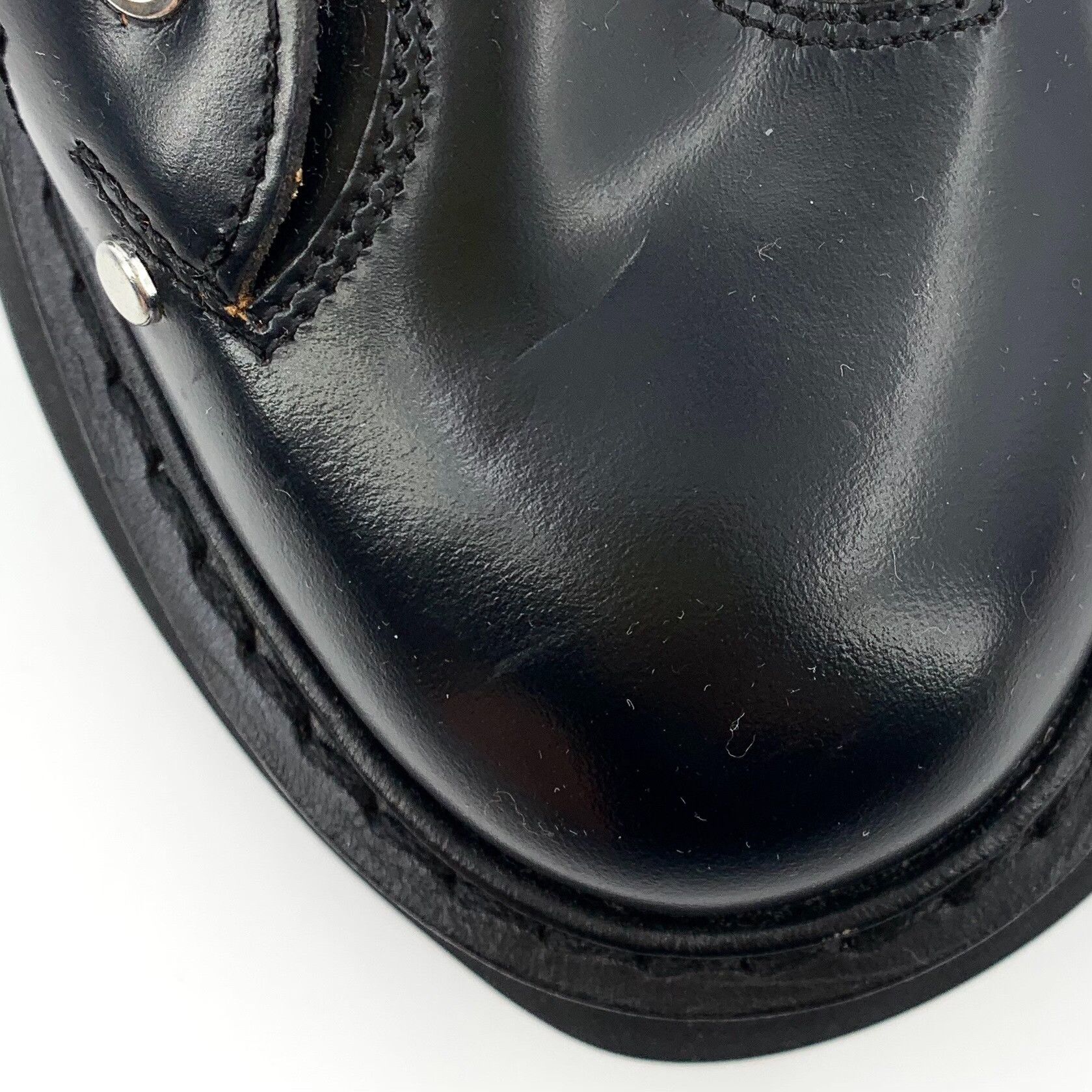 Alexander McQueen Alexander McQueen Tread Slick Leather Knee High Boots 36.5 Size US 6.5 / IT 36.5 - 10 Thumbnail