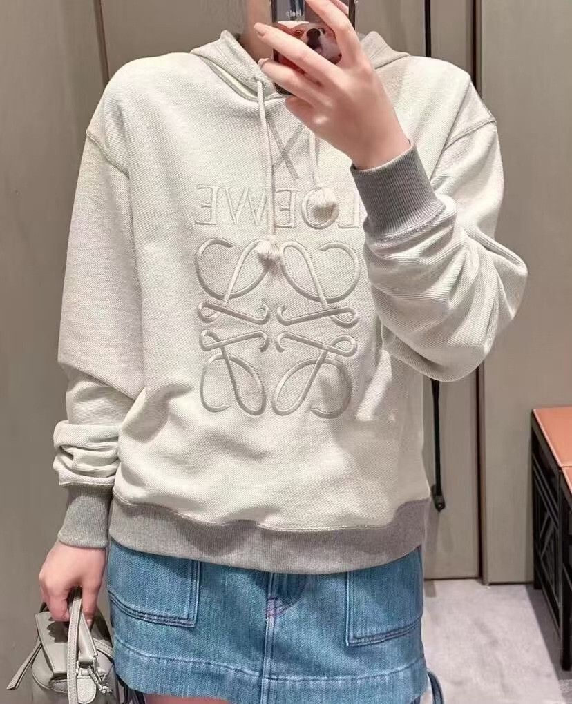Loewe Loewe Embroidered Anagram Hoodie Gray Size S Size S / US 4 / IT 40 - 10 Thumbnail