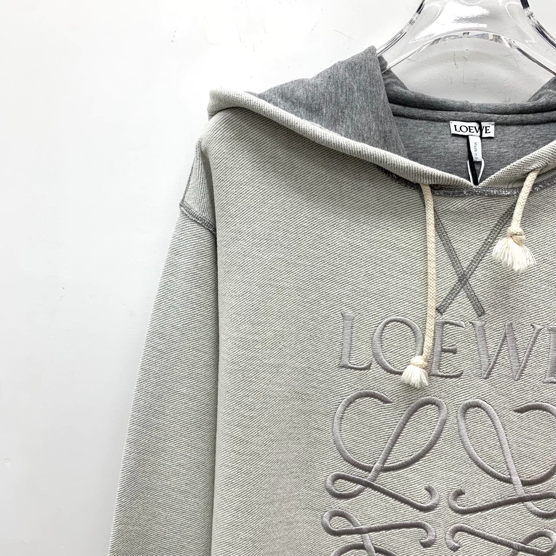 Loewe Loewe Embroidered Anagram Hoodie Gray Size S Size S / US 4 / IT 40 - 4 Thumbnail