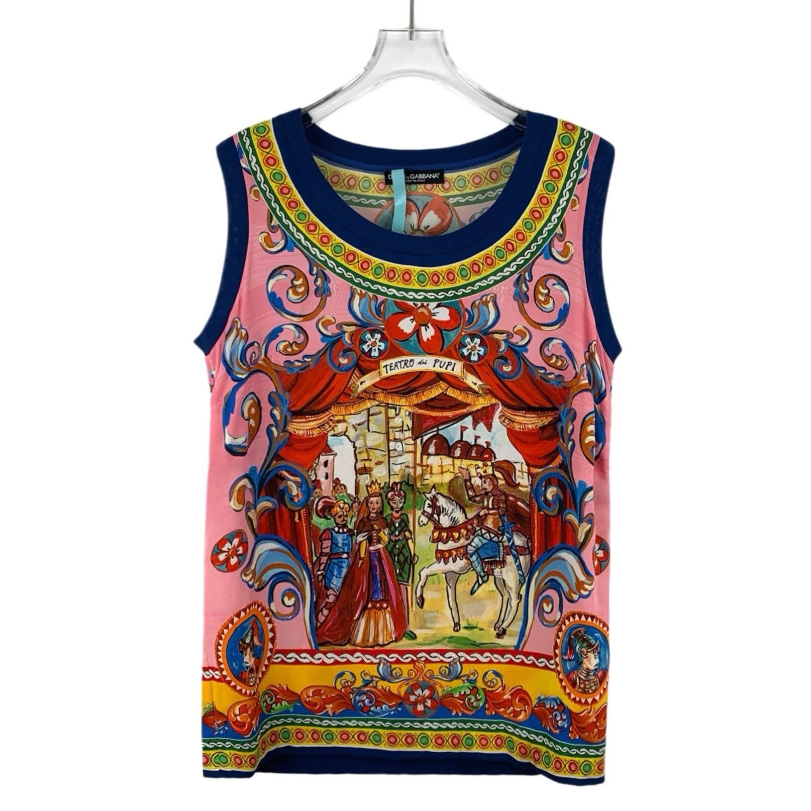 Dolce & Gabbana Dolce & Gabbana Teatro dei Pupi Print Silk Tank Top IT 42 Size M / US 6-8 / IT 42-44 - 2 Thumbnail