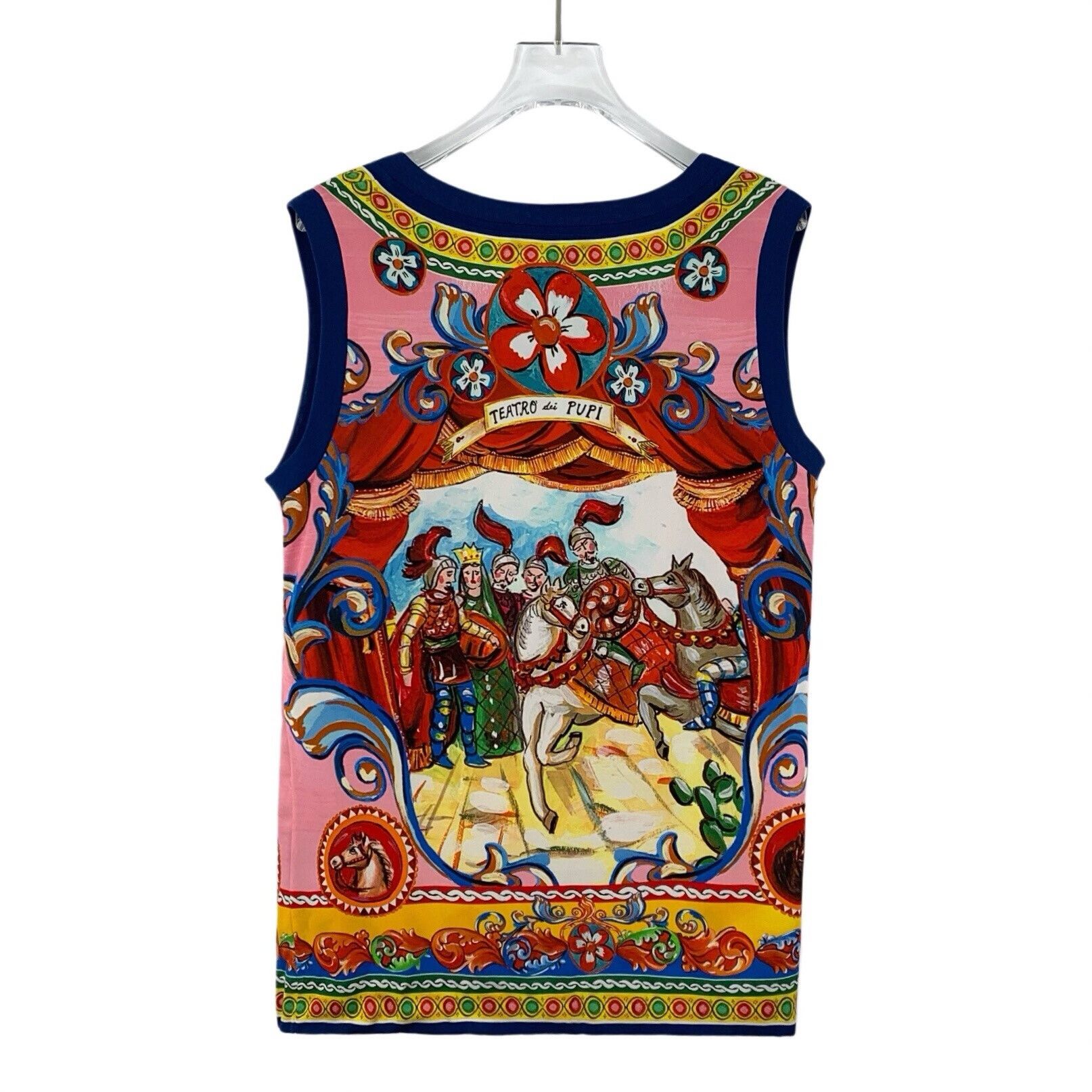 Dolce & Gabbana Dolce & Gabbana Teatro dei Pupi Print Silk Tank Top IT 42 Size M / US 6-8 / IT 42-44 - 3 Thumbnail