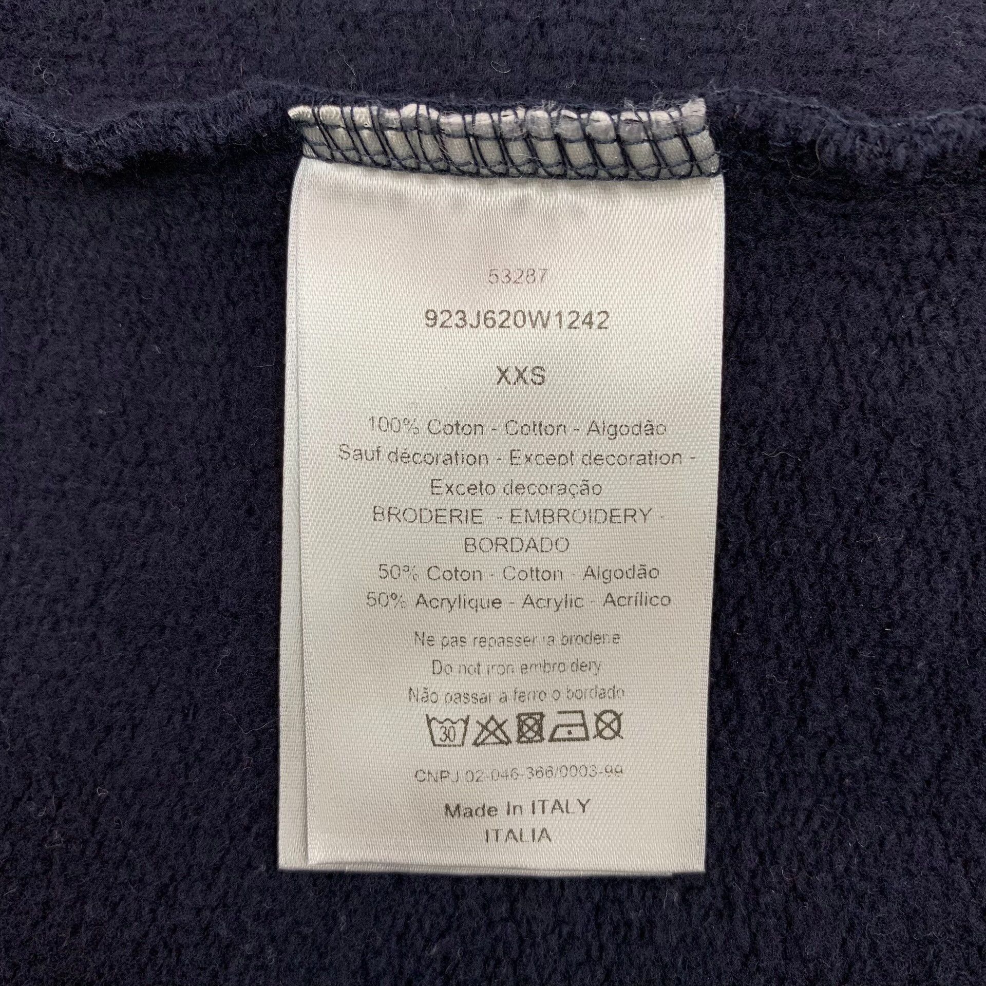 Dior Dior Logo Bee Embroidery Sweatshirt XXS Size US XXS / EU 40 - 8 Thumbnail