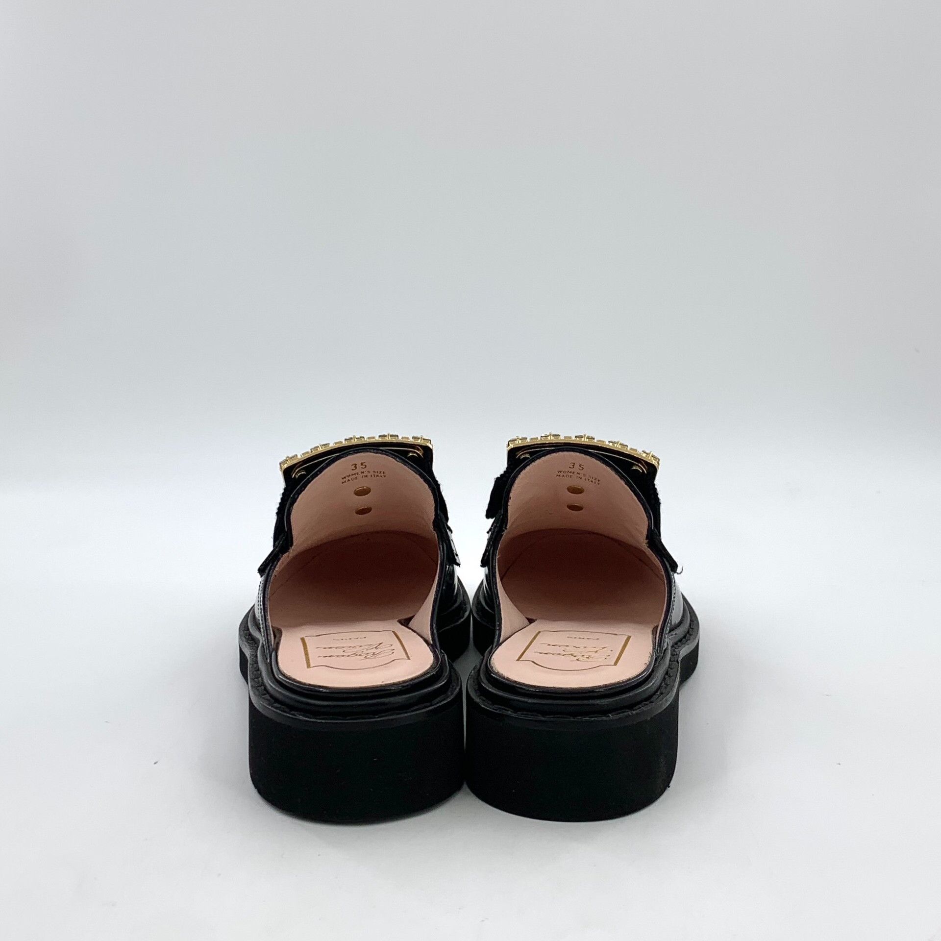 Roger Vivier Roger Vivier Rhinestone Buckle Patent Leather Mules 35 Size US 5 / IT 35 - 5 Thumbnail