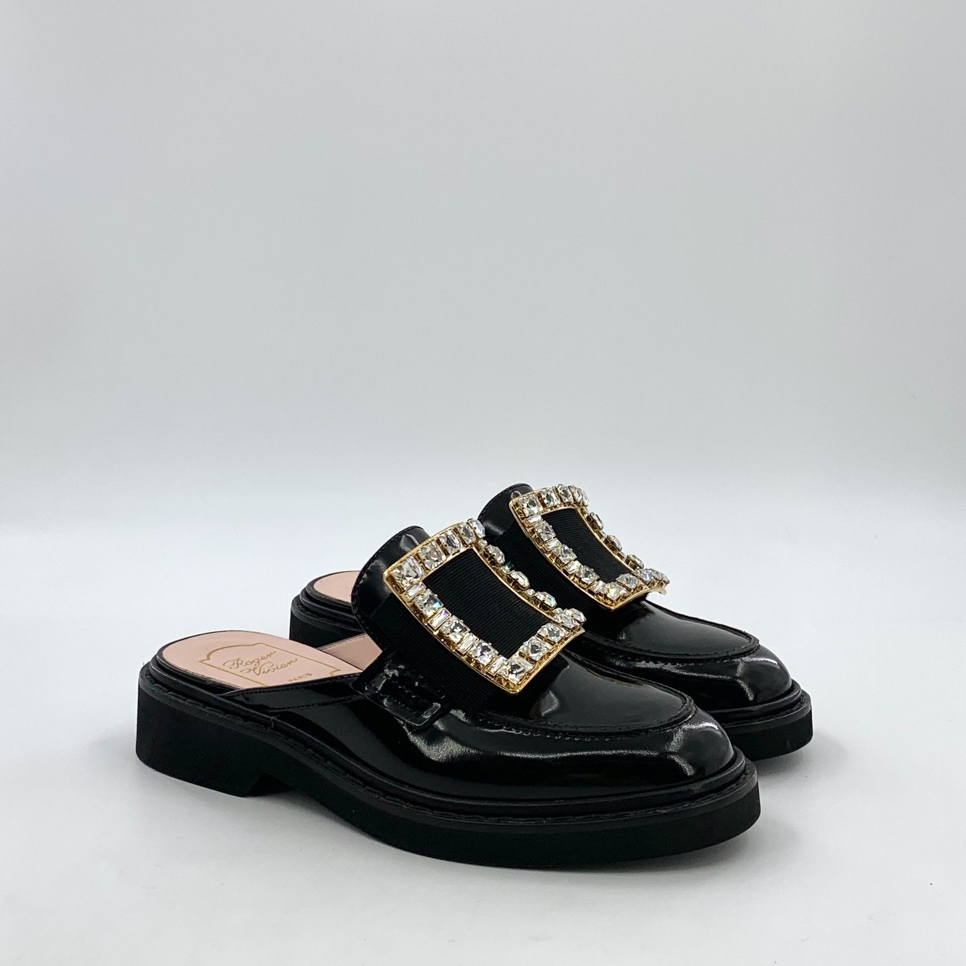 Roger Vivier Roger Vivier Rhinestone Buckle Patent Leather Mules 35 Size US 5 / IT 35 - 3 Thumbnail