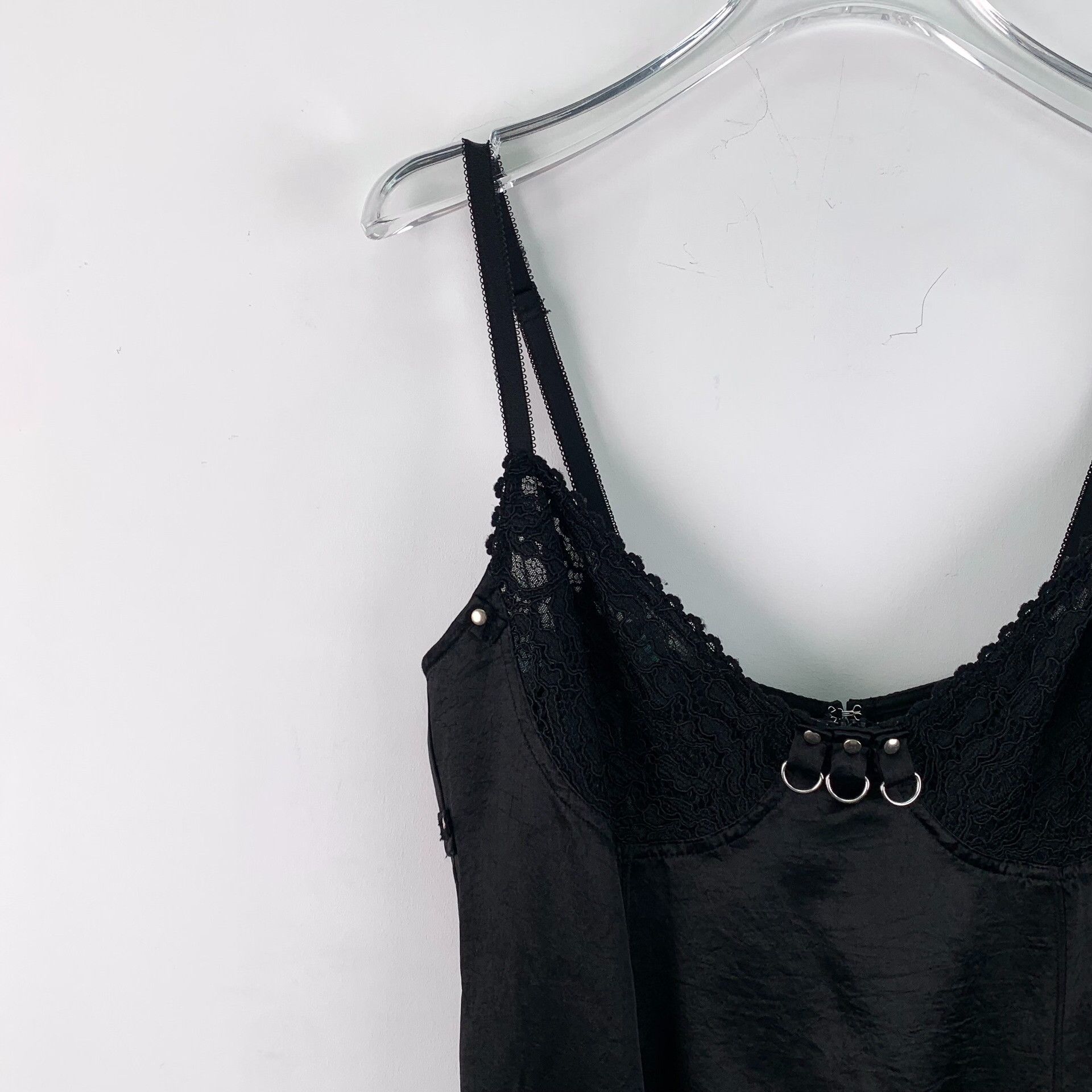 McQ Alexander McQueen MCQ Black Lace Trim Slip Dress IT 40 Size S / US 4 / IT 40 - 4 Thumbnail