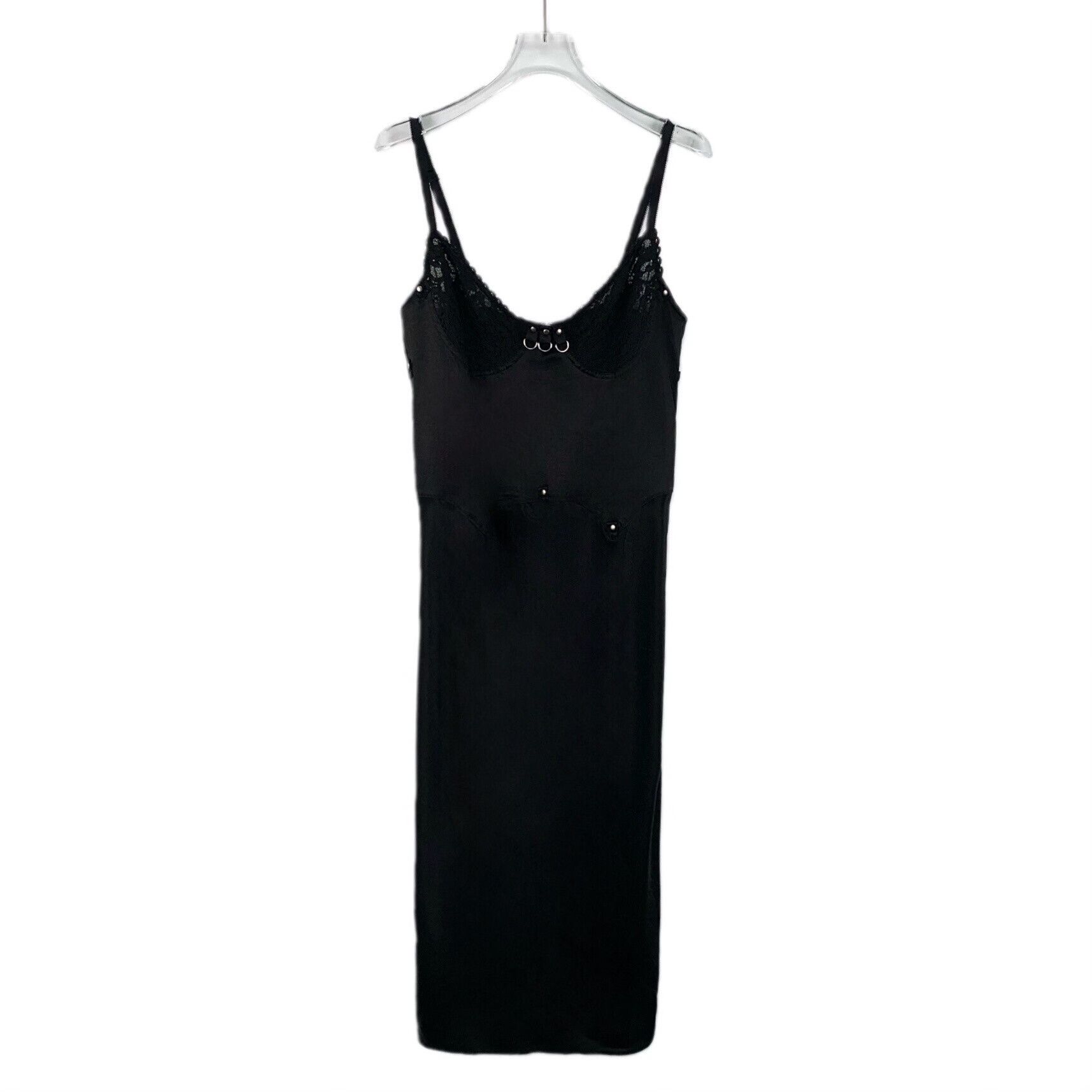 McQ Alexander McQueen MCQ Black Lace Trim Slip Dress IT 40 Size S / US 4 / IT 40 - 2 Thumbnail