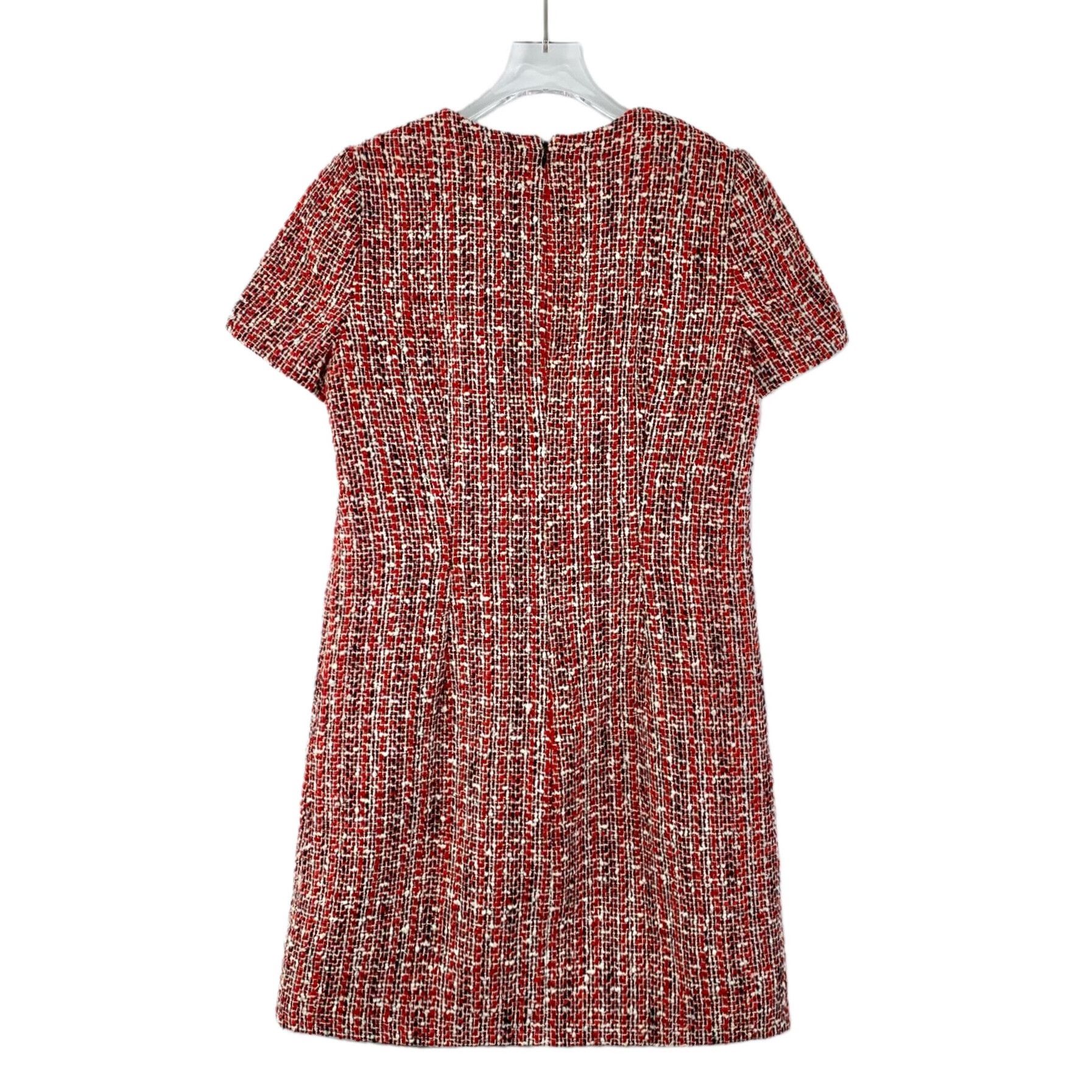 Alexander McQueen Alexander McQueen Red Tweed Mini Dress IT 40 Size S / US 4 / IT 40 - 3 Thumbnail
