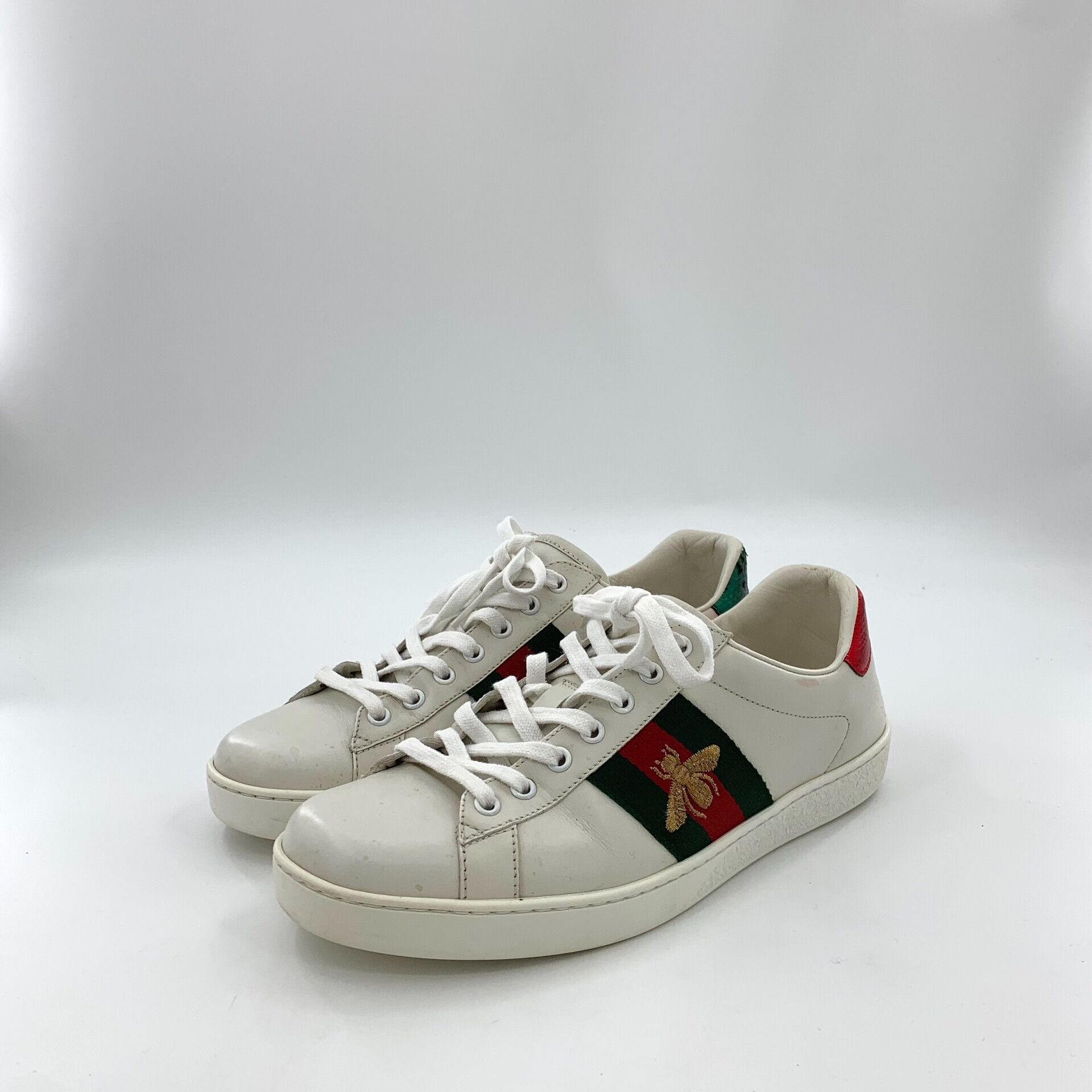 Gucci Gucci Bee Embroidered Ace Sneakers Size 8.5 Size US 9.5 / EU 42-43 - 2 Thumbnail