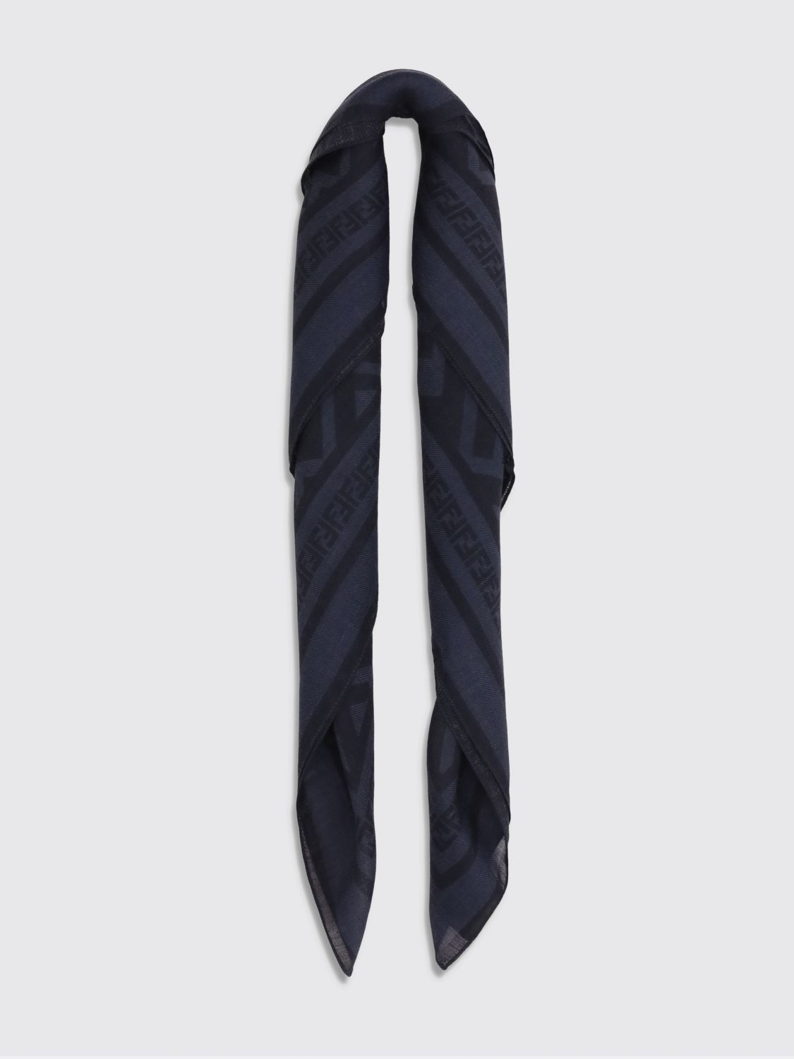 Fendi Fendi Scarf Men Blue Size ONE SIZE - 2 Thumbnail