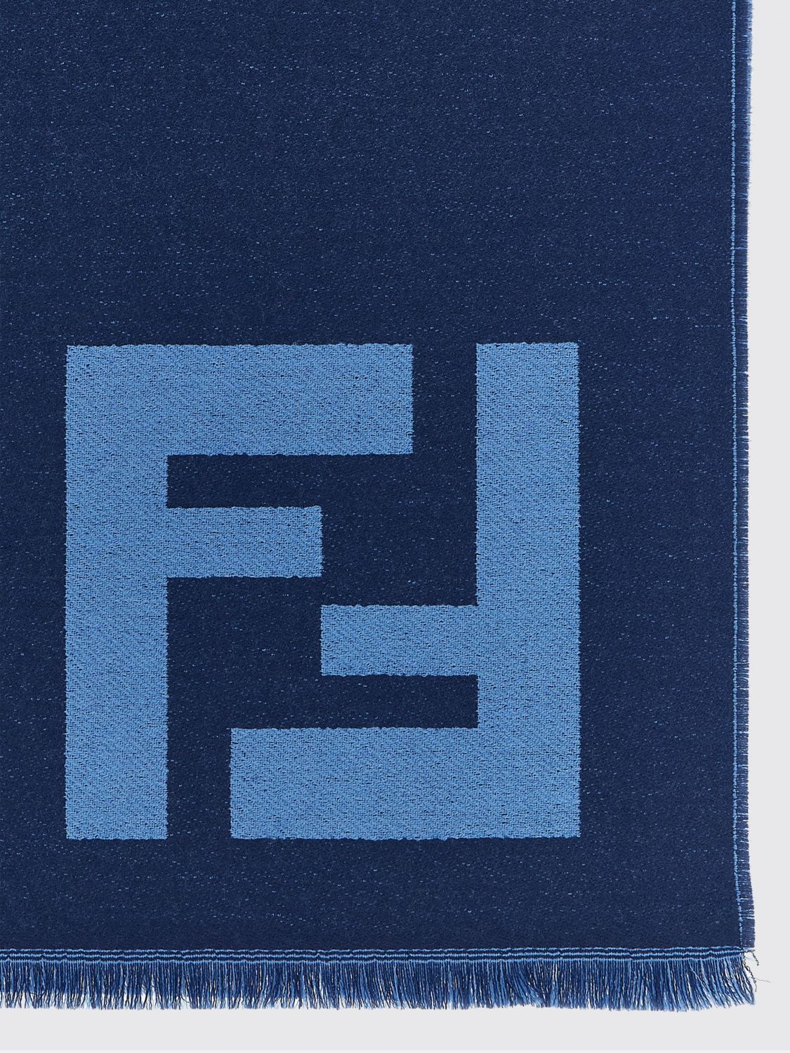 Fendi Fendi Scarf Men Blue Size ONE SIZE - 2 Thumbnail