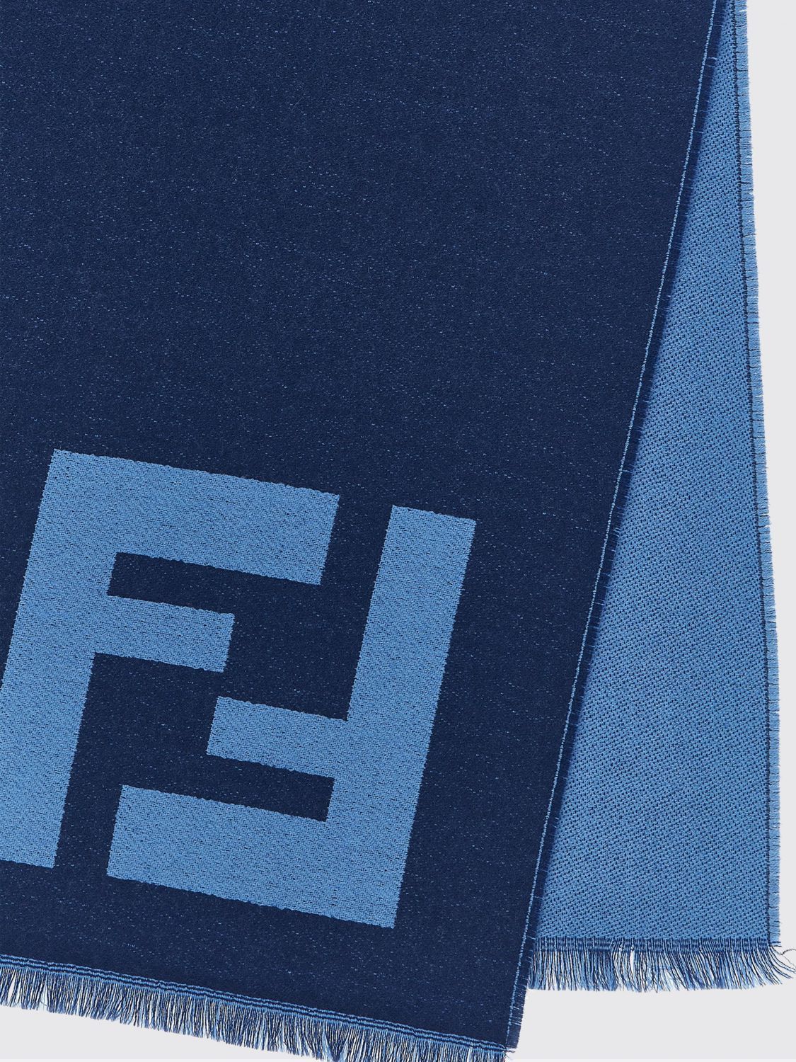 Fendi Fendi Scarf Men Blue Size ONE SIZE - 3 Thumbnail