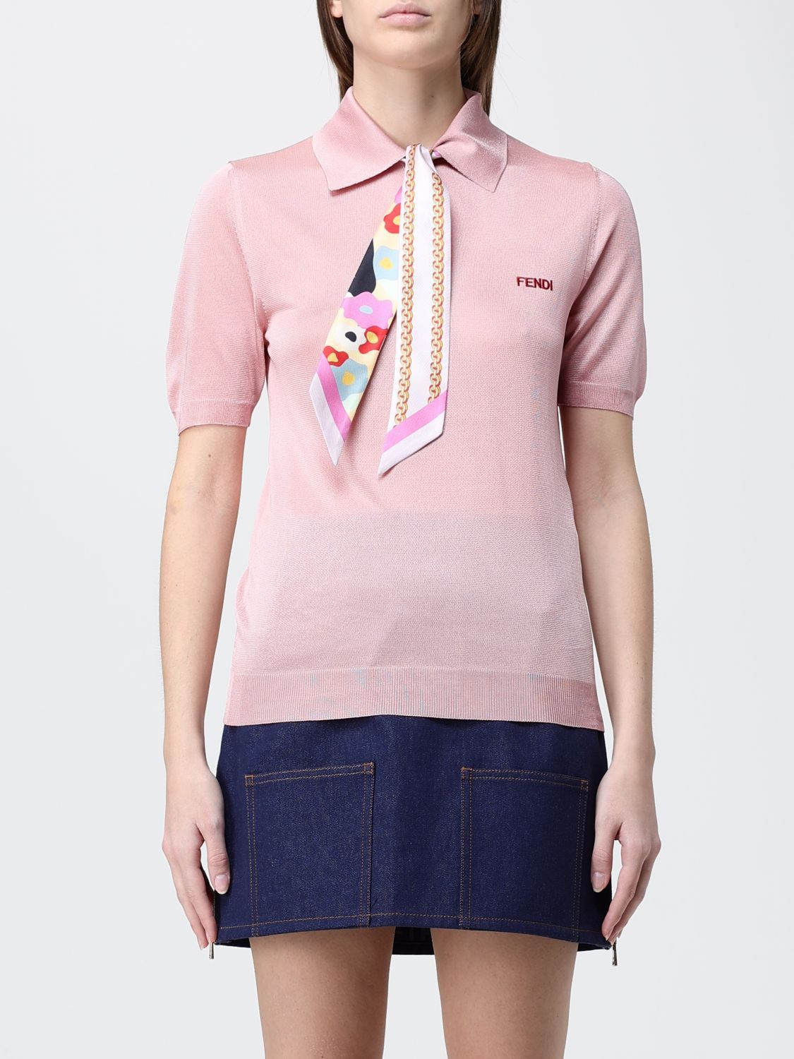 Fendi Fendi Neck Scarf Woman Pink Size ONE SIZE - 2 Thumbnail