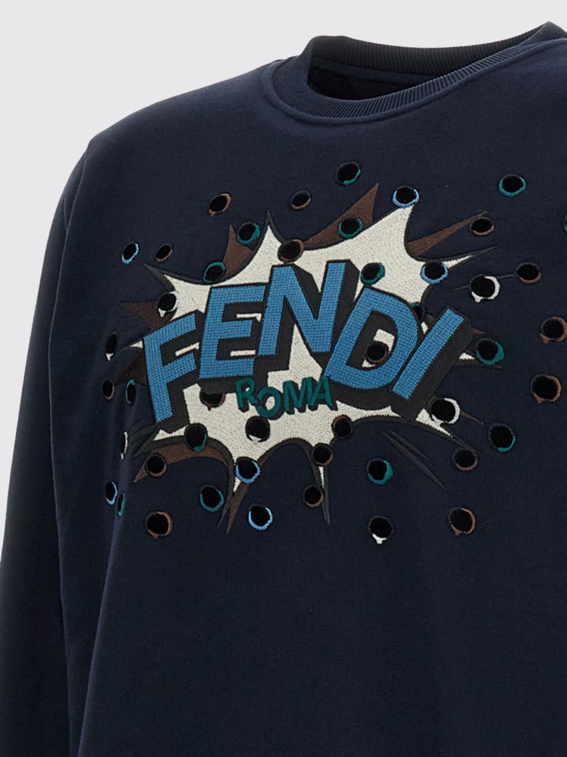 Fendi Fendi Sweatshirt Men Blue Size US L / EU 52-54 / 3 - 4 Thumbnail