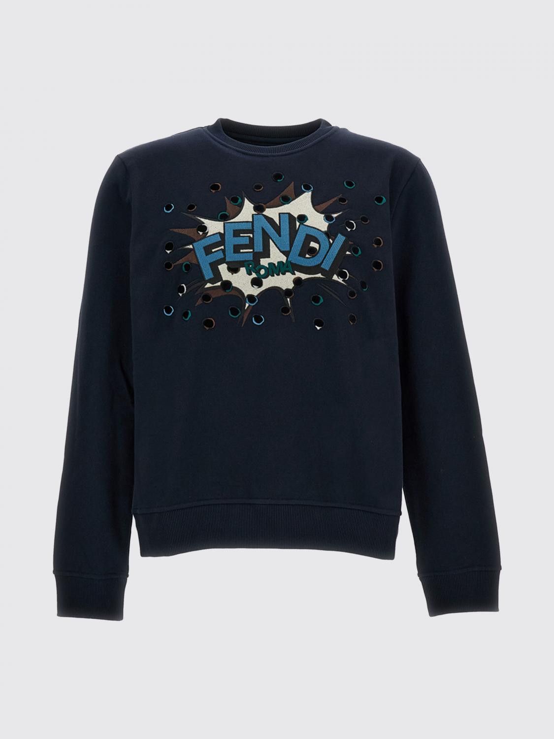 Fendi Fendi Sweatshirt Men Blue Size US S / EU 44-46 / 1 - 2 Thumbnail