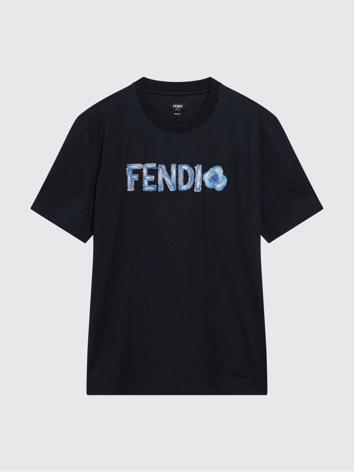 Fendi Fendi T-Shirt Men Navy Size US L / EU 52-54 / 3 - 2 Thumbnail