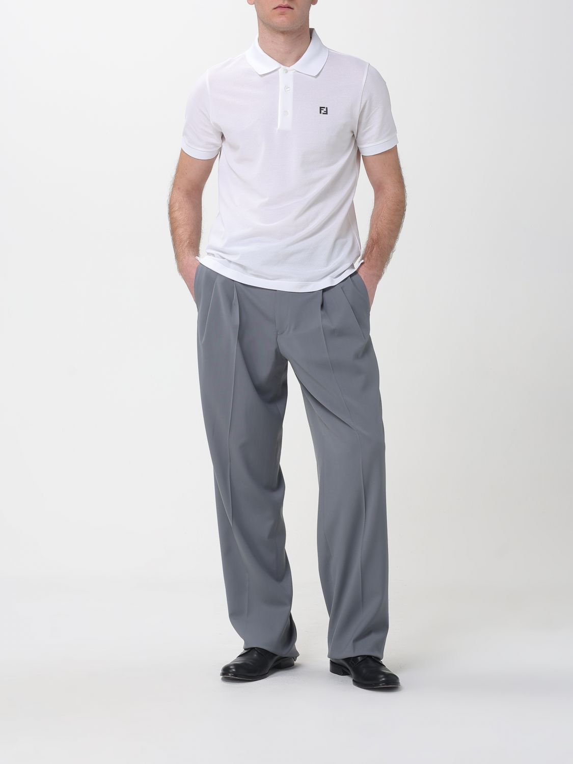 Fendi Fendi Polo Shirt Men White Size US XXL / EU 58 / 5 - 2 Thumbnail