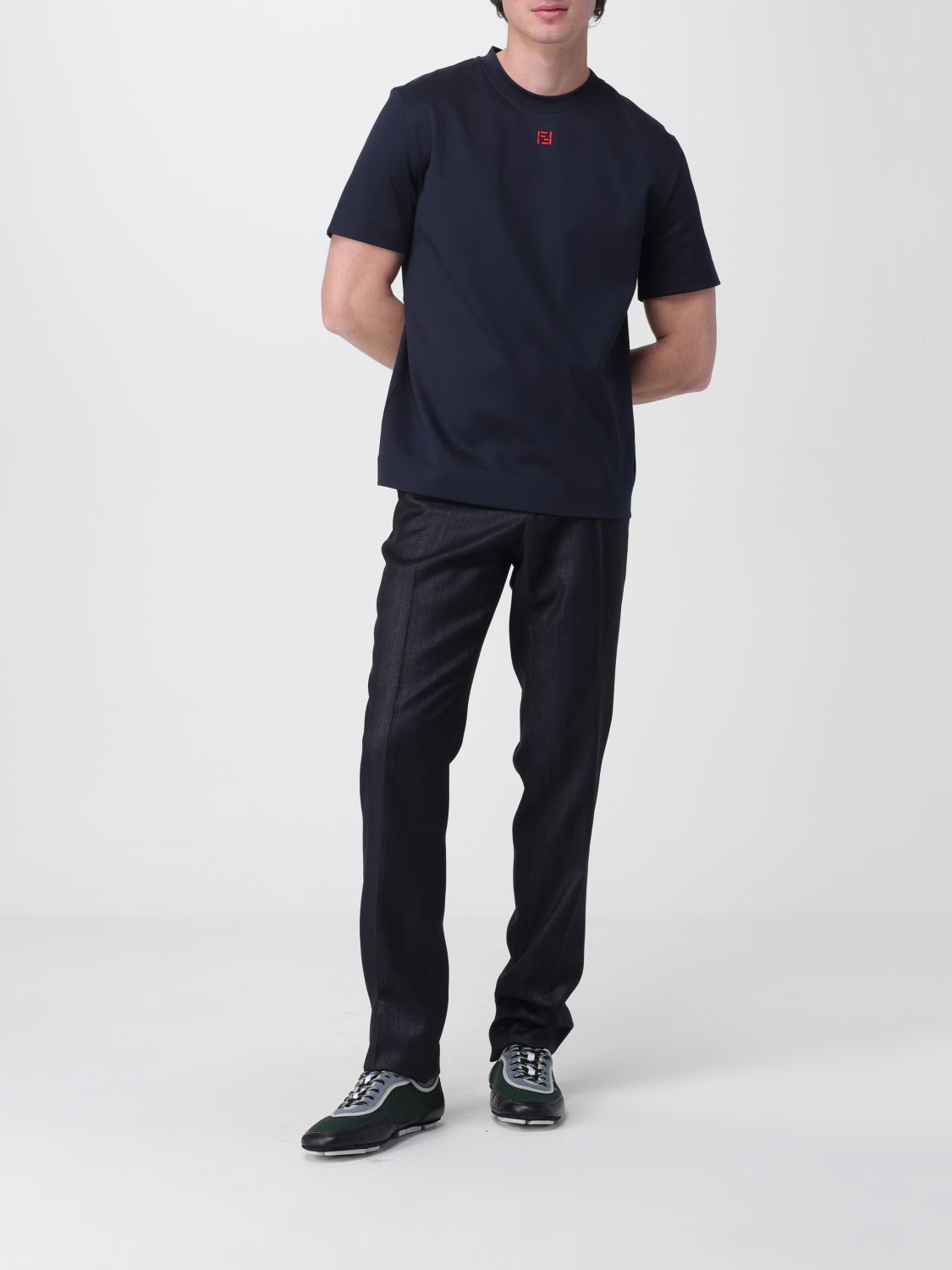 Fendi Fendi T-Shirt Men Blue Size US M / EU 48-50 / 2 - 2 Thumbnail
