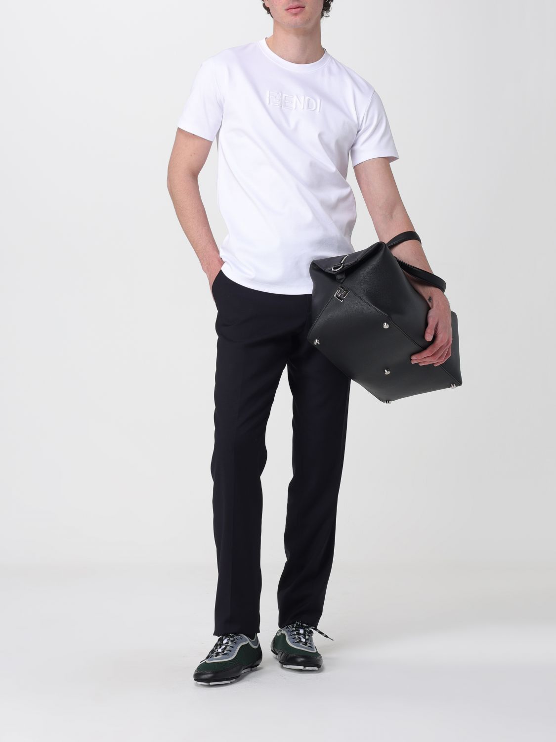 Fendi Fendi T-Shirt Men White Size US L / EU 52-54 / 3 - 2 Thumbnail