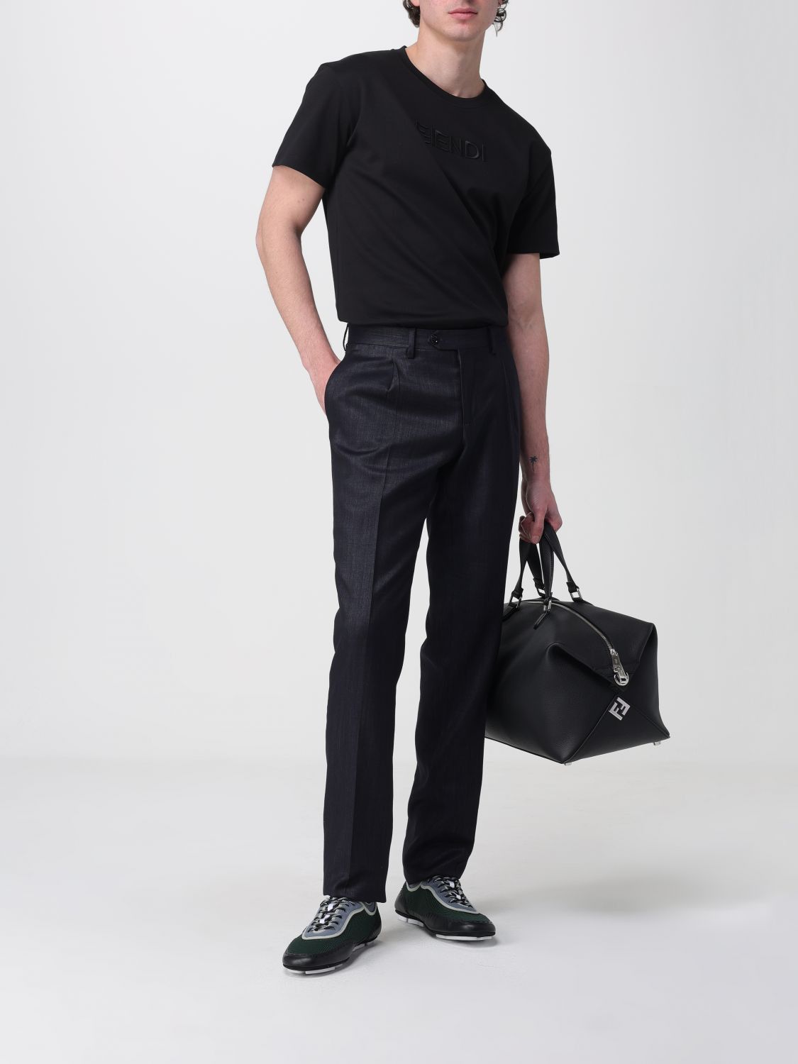 Fendi Fendi T-Shirt Men Black Size US XXL / EU 58 / 5 - 2 Thumbnail