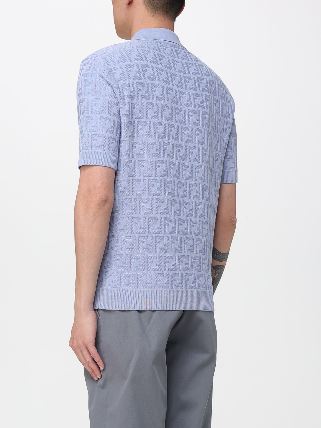 Fendi Fendi Polo Shirt Men Blue Size US M / EU 48-50 / 2 - 3 Thumbnail