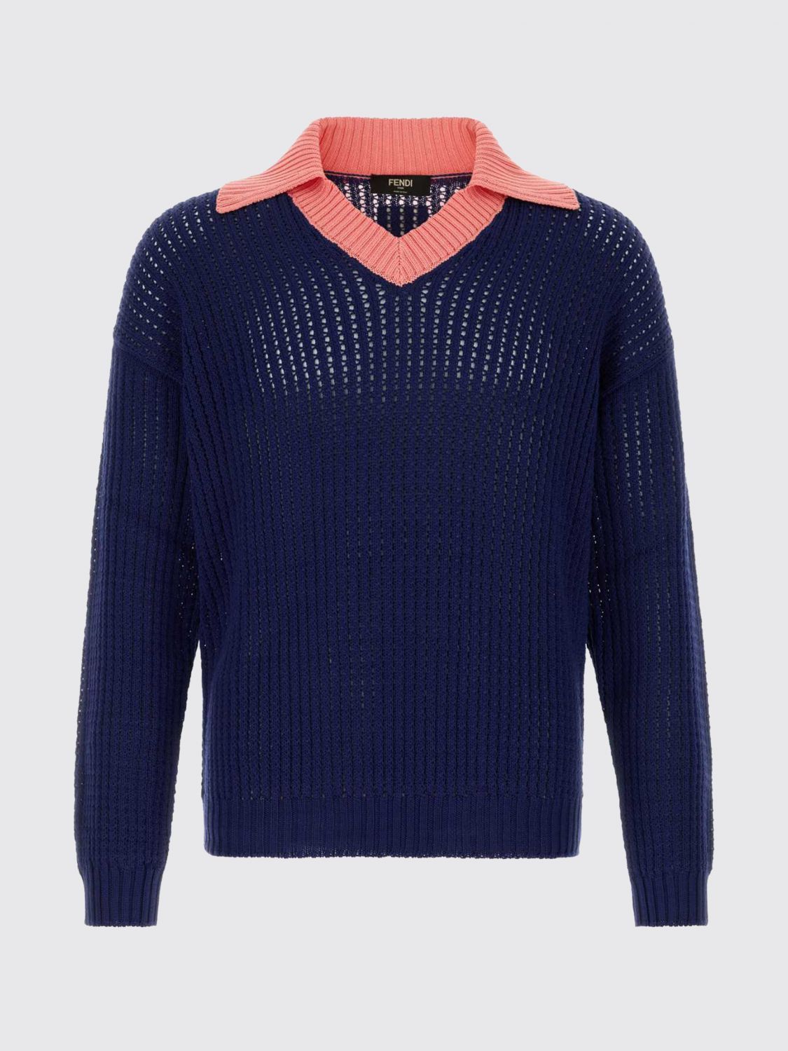 Fendi Fendi Polo Shirt Men Blue Size US M / EU 48-50 / 2 - 2 Thumbnail