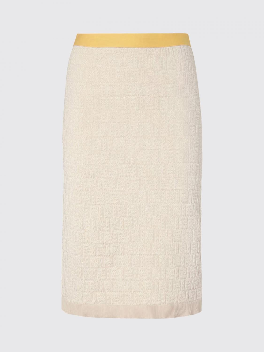 Fendi Fendi Skirt Woman Beige Size 28" / US 6 / IT 42 - 2 Thumbnail