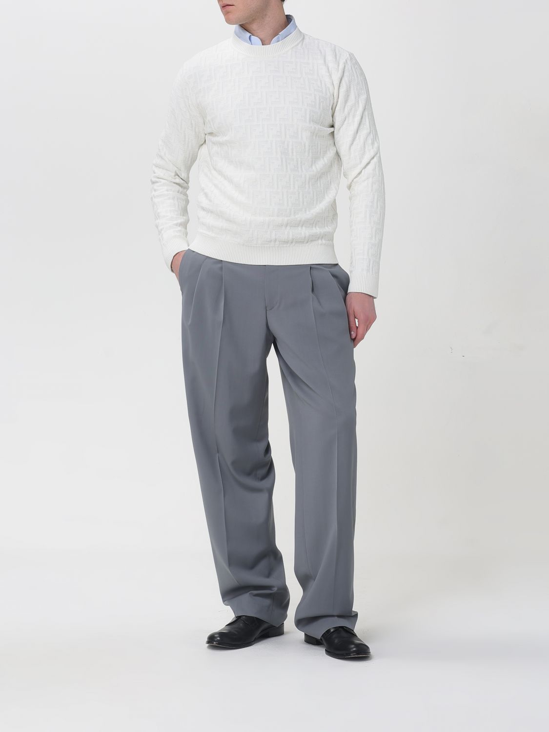 Fendi Fendi Sweater Men White Size US XXL / EU 58 / 5 - 2 Thumbnail