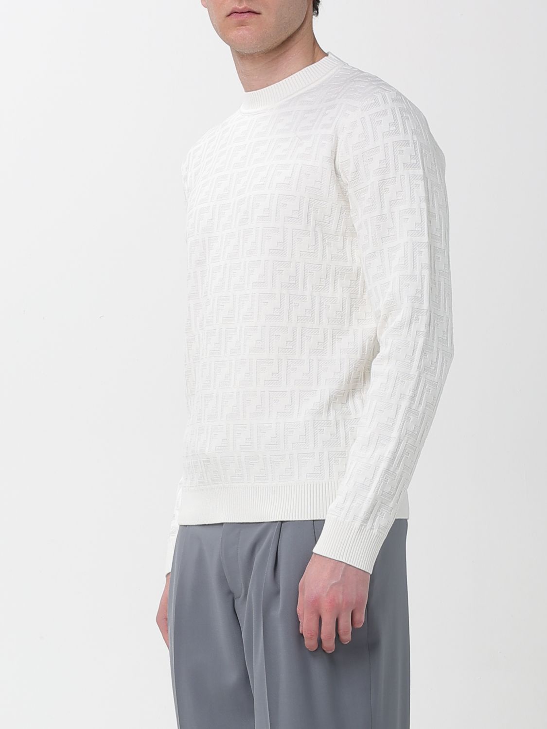 Fendi Fendi Sweater Men White Size US XXL / EU 58 / 5 - 4 Thumbnail