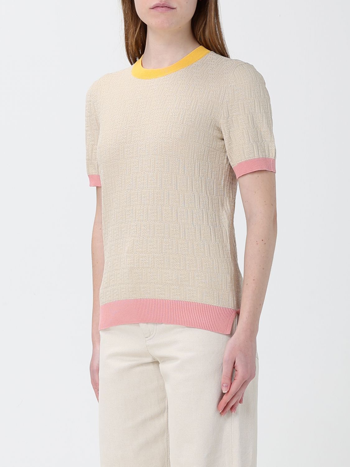 Fendi Fendi Sweater Woman Beige Size M / US 6-8 / IT 42-44 - 4 Thumbnail