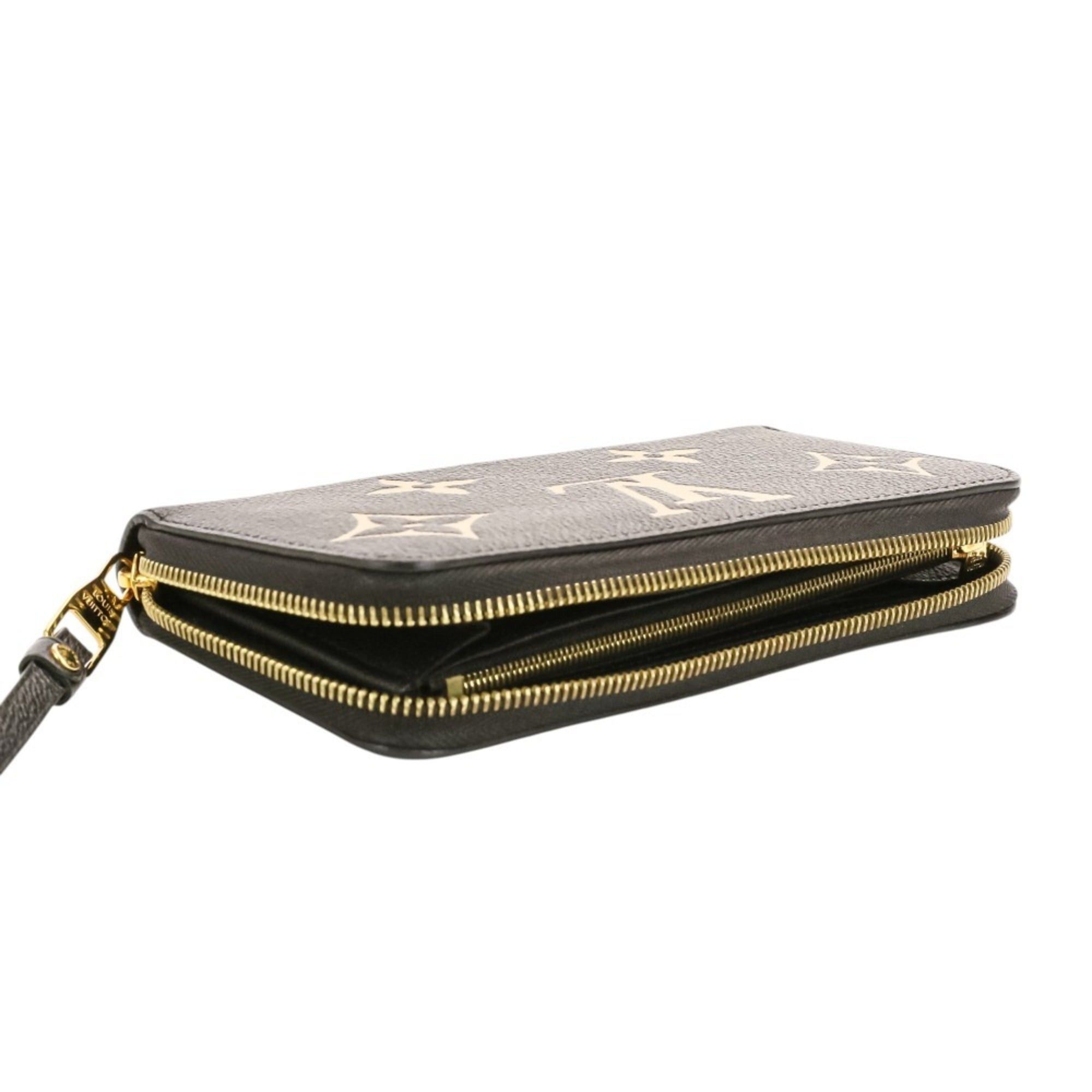 Louis Vuitton Louis Vuitton Monogram Empreinte Bicolor Zippy Wallet Long M80481 Black Beige Women's Size ONE SIZE - 6 Thumbnail