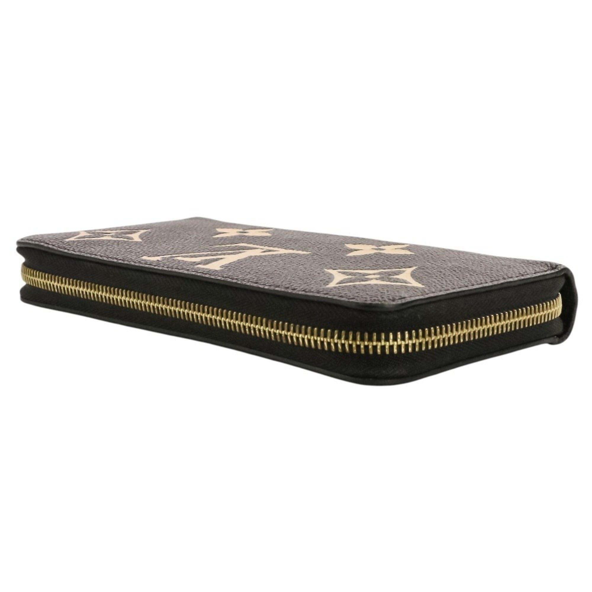 Louis Vuitton Louis Vuitton Monogram Empreinte Bicolor Zippy Wallet Long M80481 Black Beige Women's Size ONE SIZE - 5 Thumbnail
