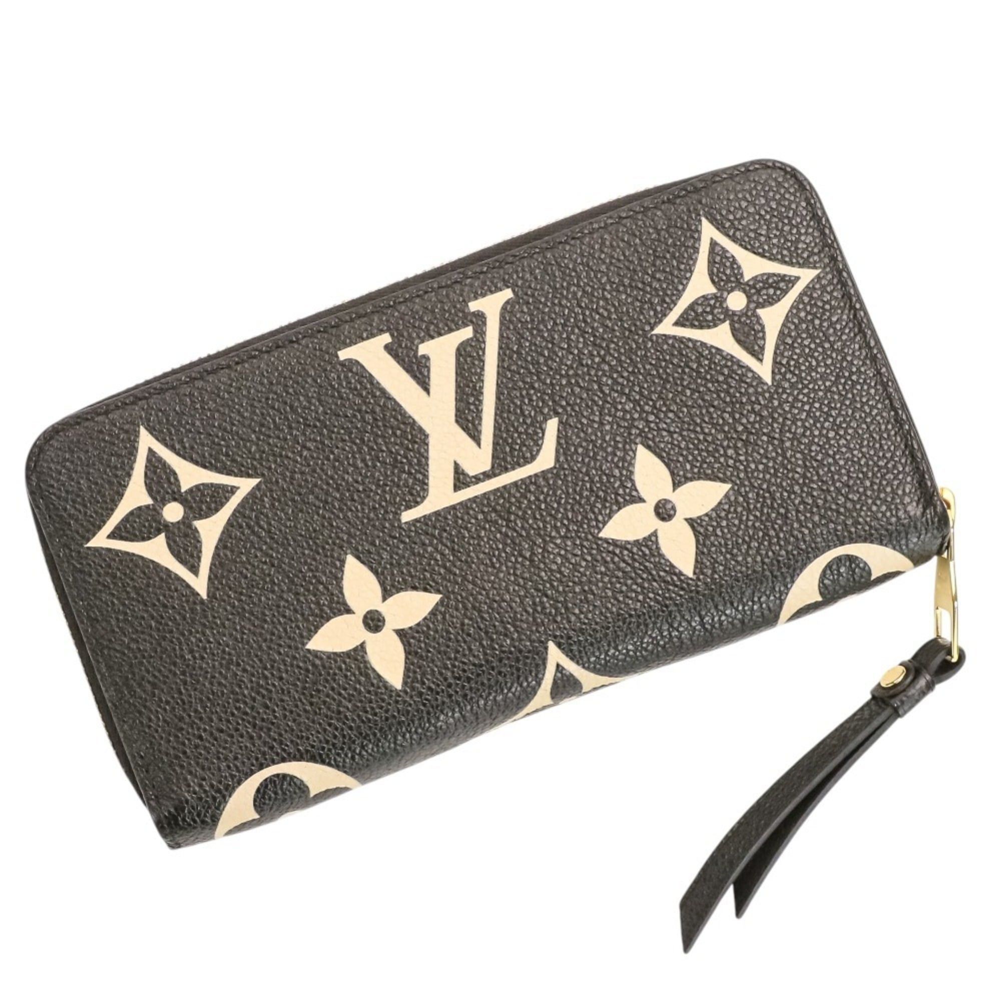 Louis Vuitton Louis Vuitton Monogram Empreinte Bicolor Zippy Wallet Long M80481 Black Beige Women's Size ONE SIZE - 3 Thumbnail