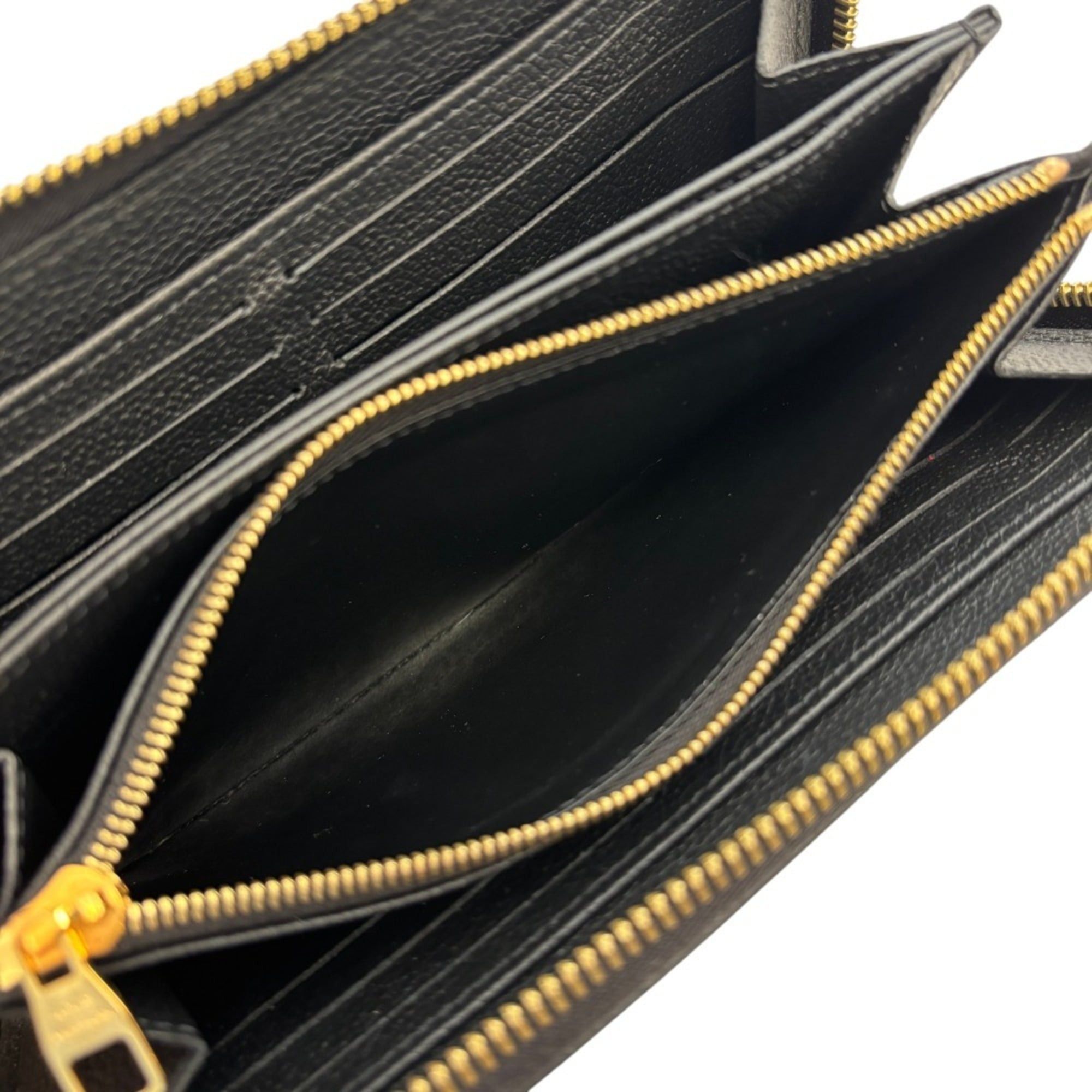 Louis Vuitton Louis Vuitton Monogram Empreinte Bicolor Zippy Wallet Long M80481 Black Beige Women's Size ONE SIZE - 11 Thumbnail
