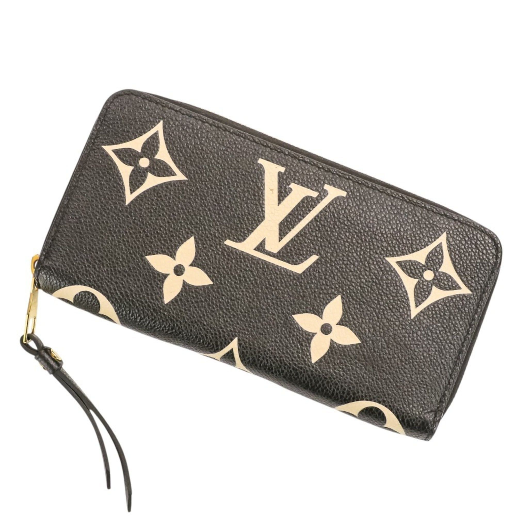 Louis Vuitton Louis Vuitton Monogram Empreinte Bicolor Zippy Wallet Long M80481 Black Beige Women's Size ONE SIZE - 2 Thumbnail