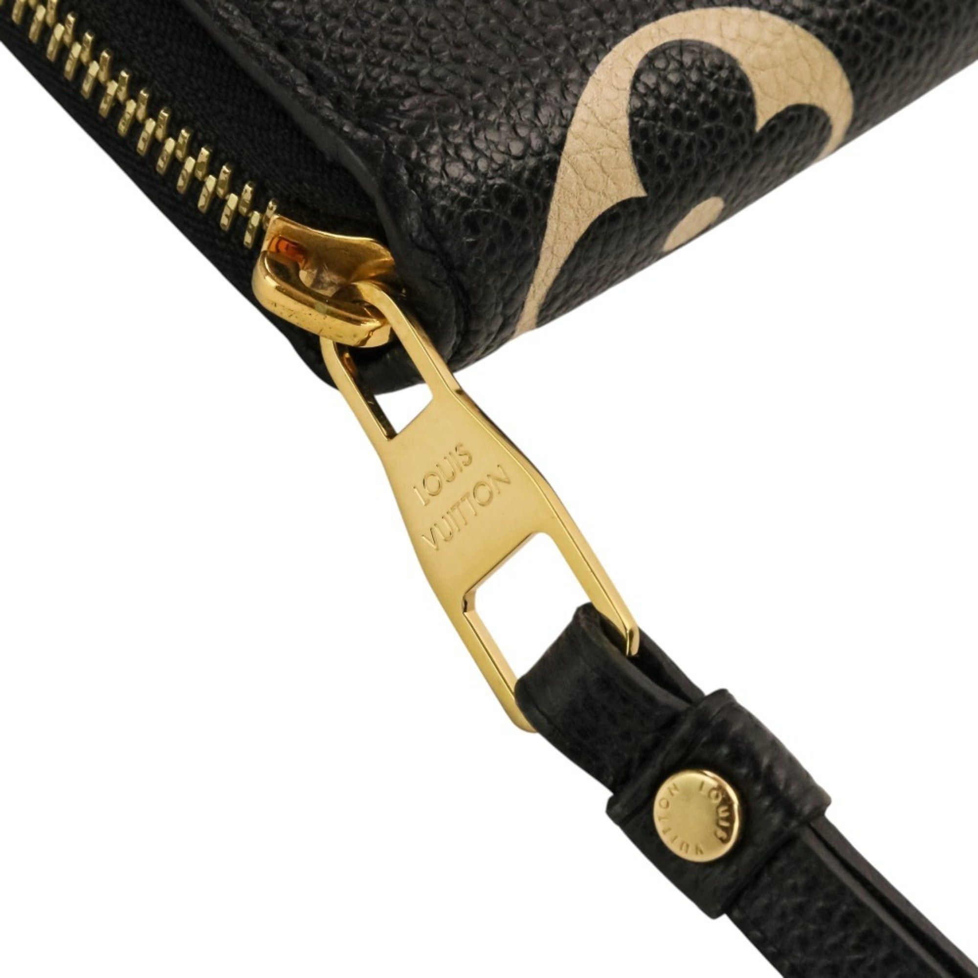 Louis Vuitton Louis Vuitton Monogram Empreinte Bicolor Zippy Wallet Long M80481 Black Beige Women's Size ONE SIZE - 9 Thumbnail