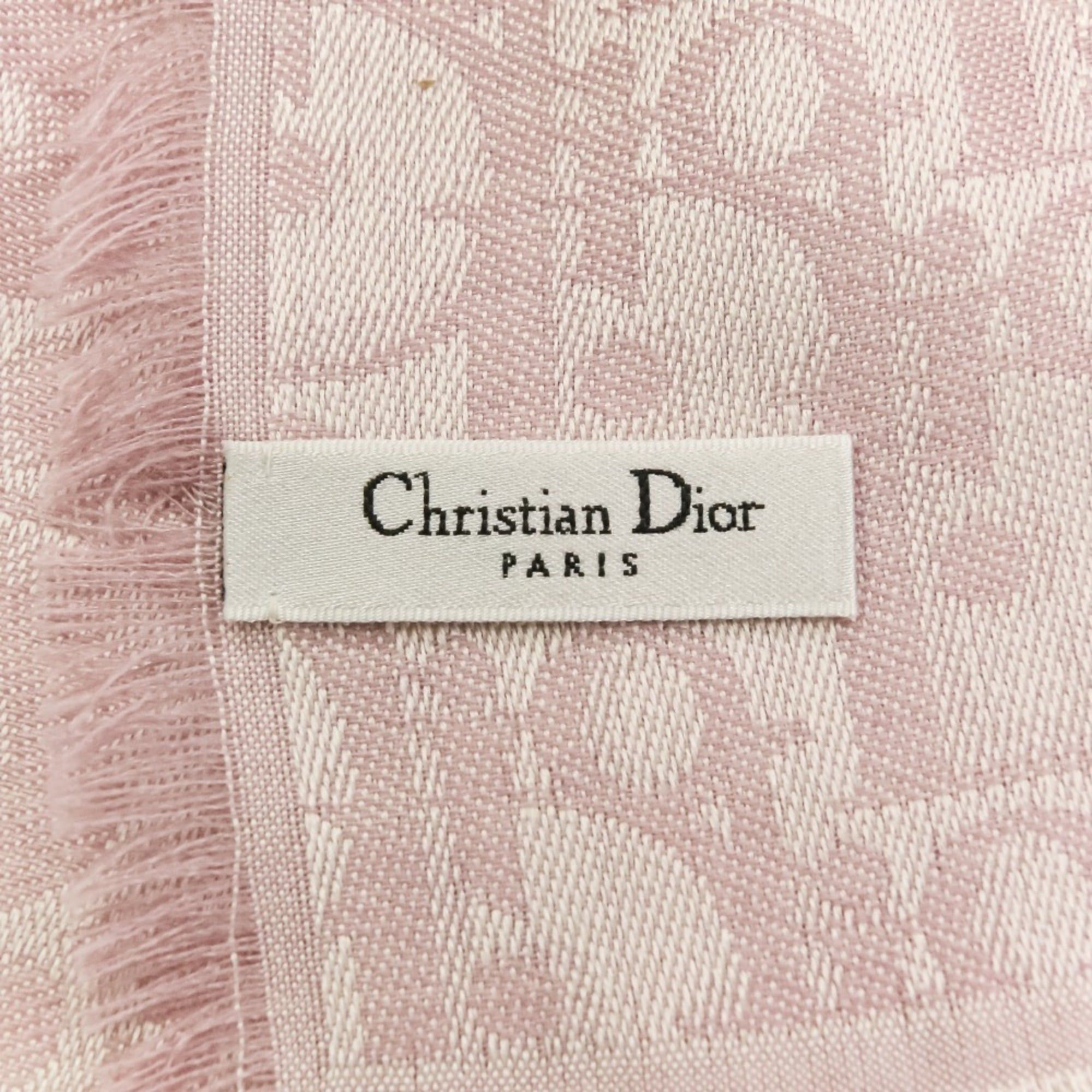 Dior Christian Dior Oblique Large Shawl/Stole, Pink, Women's Size ONE SIZE - 13 Thumbnail