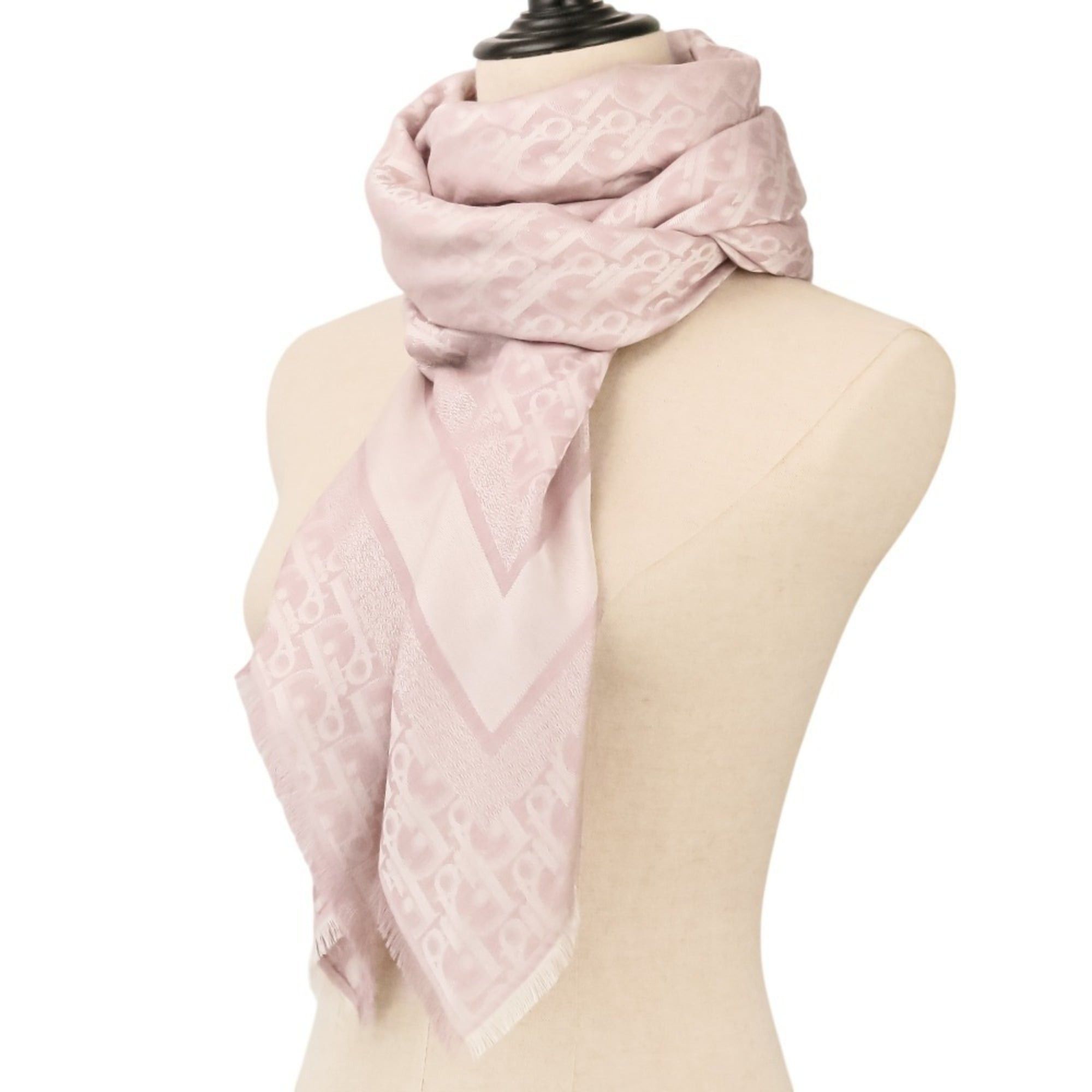 Dior Christian Dior Oblique Large Shawl/Stole, Pink, Women's Size ONE SIZE - 12 Thumbnail