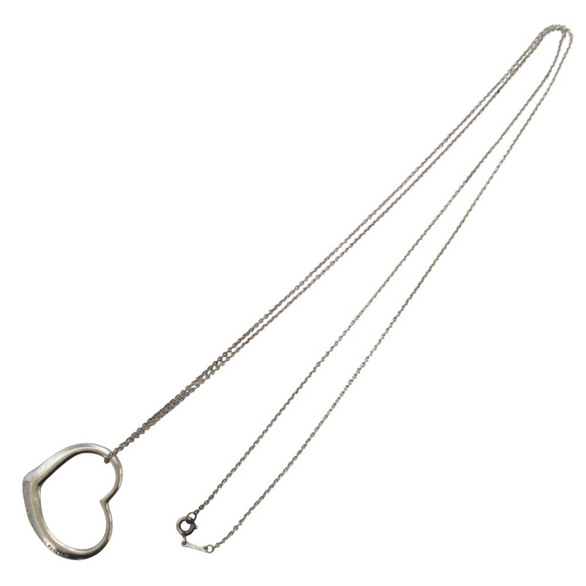 Tiffany & Co. Tiffany & Co. Vintage Elsa Peretti Open Heart Large Long Necklace, 925 Sterling Silver, Women's Size ONE SIZE - 4 Thumbnail