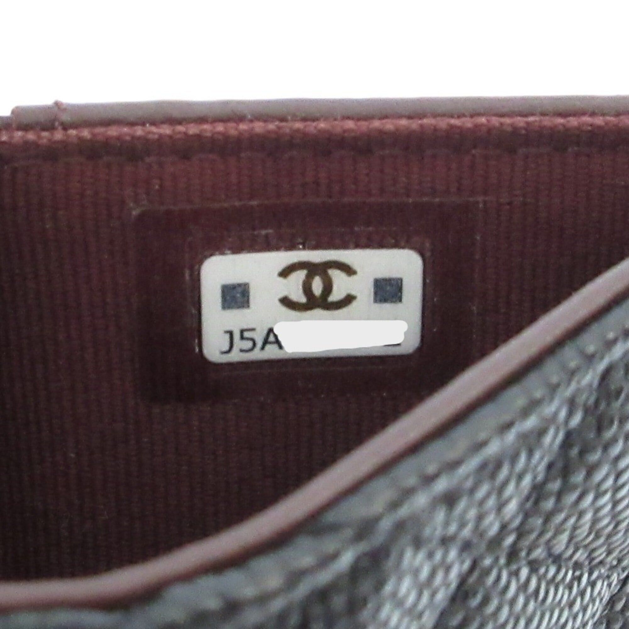 Chanel Chanel Caviar Skin Matelassé Classic Small Flap Wallet AP0230 Black Women's Size ONE SIZE - 10 Thumbnail