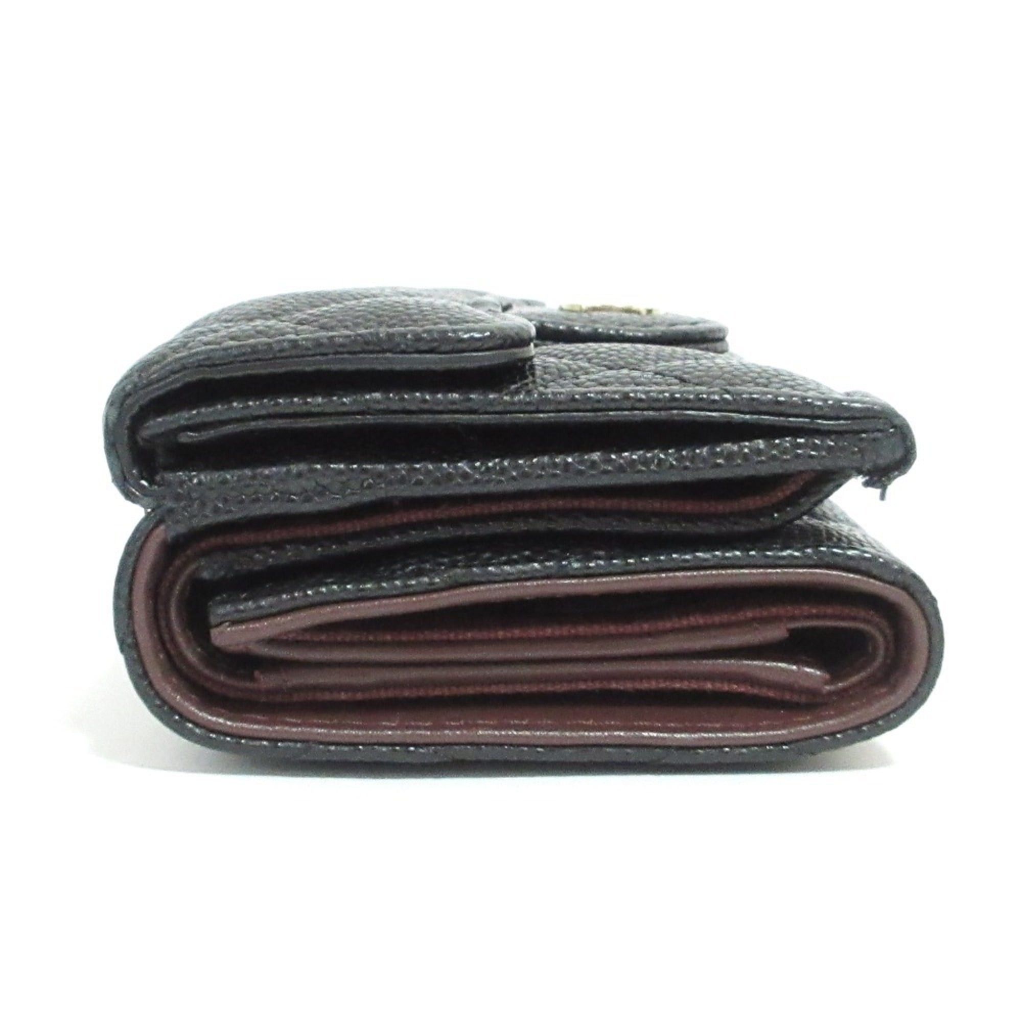 Chanel Chanel Caviar Skin Matelassé Classic Small Flap Wallet AP0230 Black Women's Size ONE SIZE - 3 Thumbnail