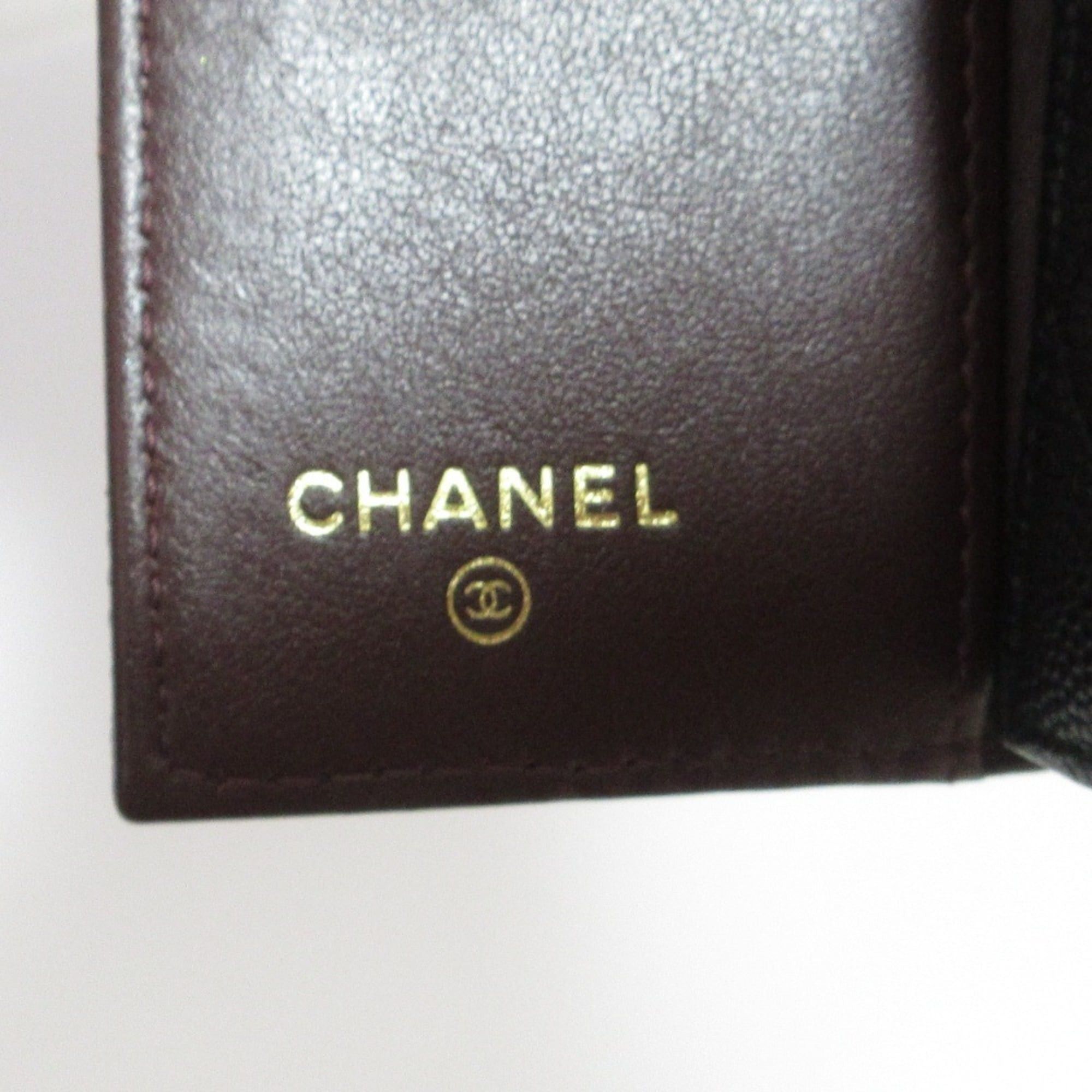 Chanel Chanel Caviar Skin Matelassé Classic Small Flap Wallet AP0230 Black Women's Size ONE SIZE - 7 Thumbnail