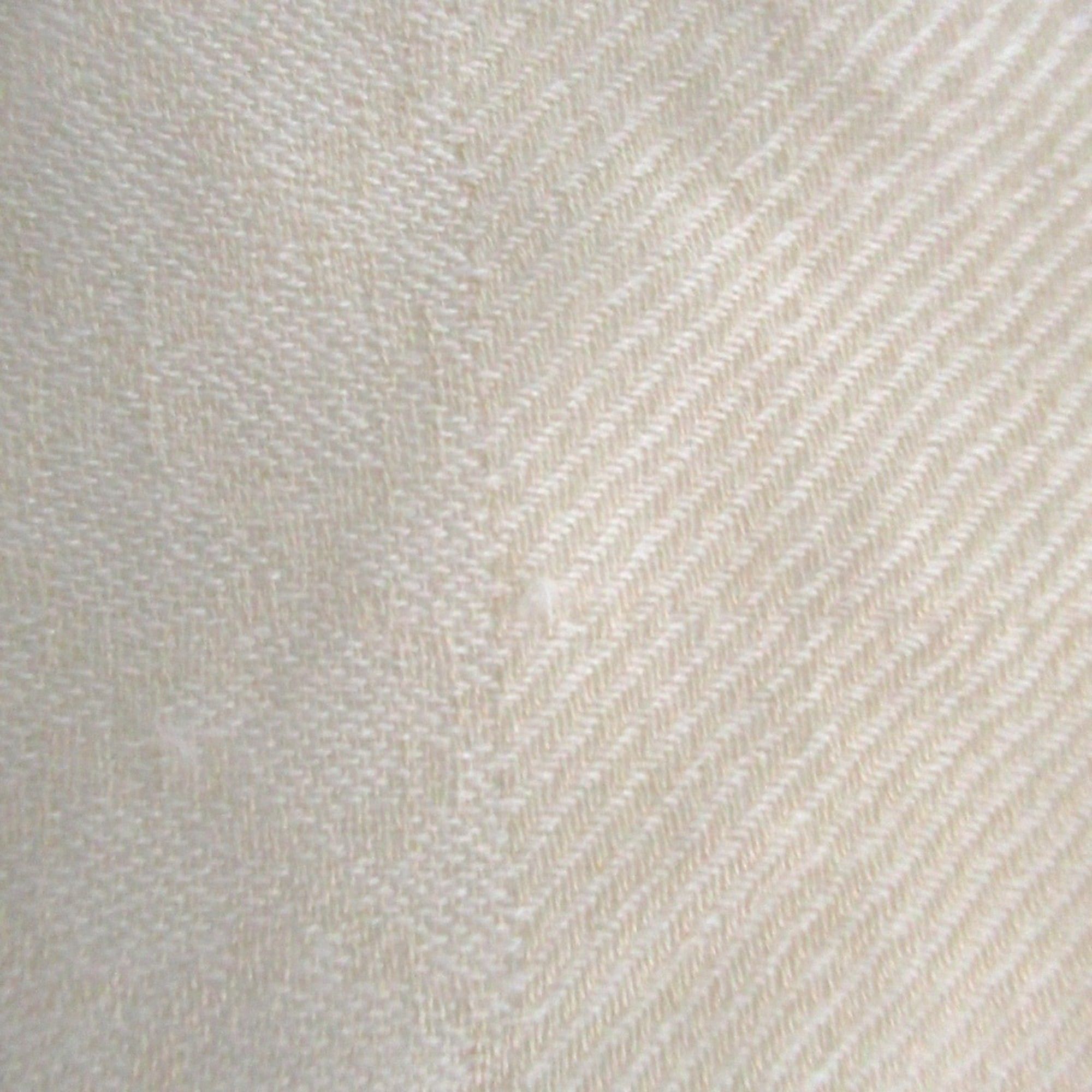 Gucci GUCCI Diamante Jacquard Fox Fur Silk Wool Stole Shawl Beige Women's Size ONE SIZE - 5 Thumbnail