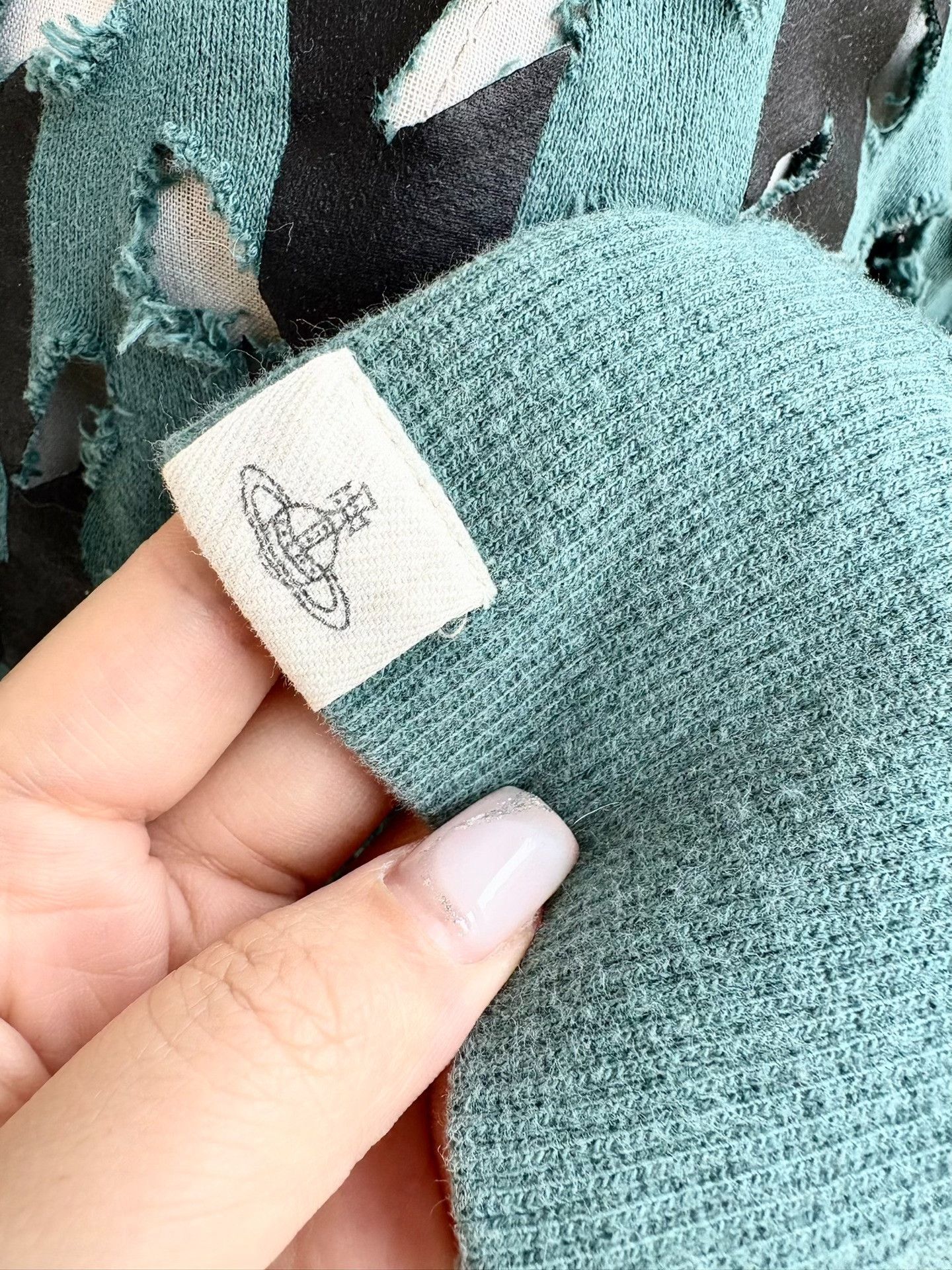 Vivienne Westwood Vivienne Westwood Green Hollow-Out Letter Sweater Size M / US 6-8 / IT 42-44 - 6 Thumbnail