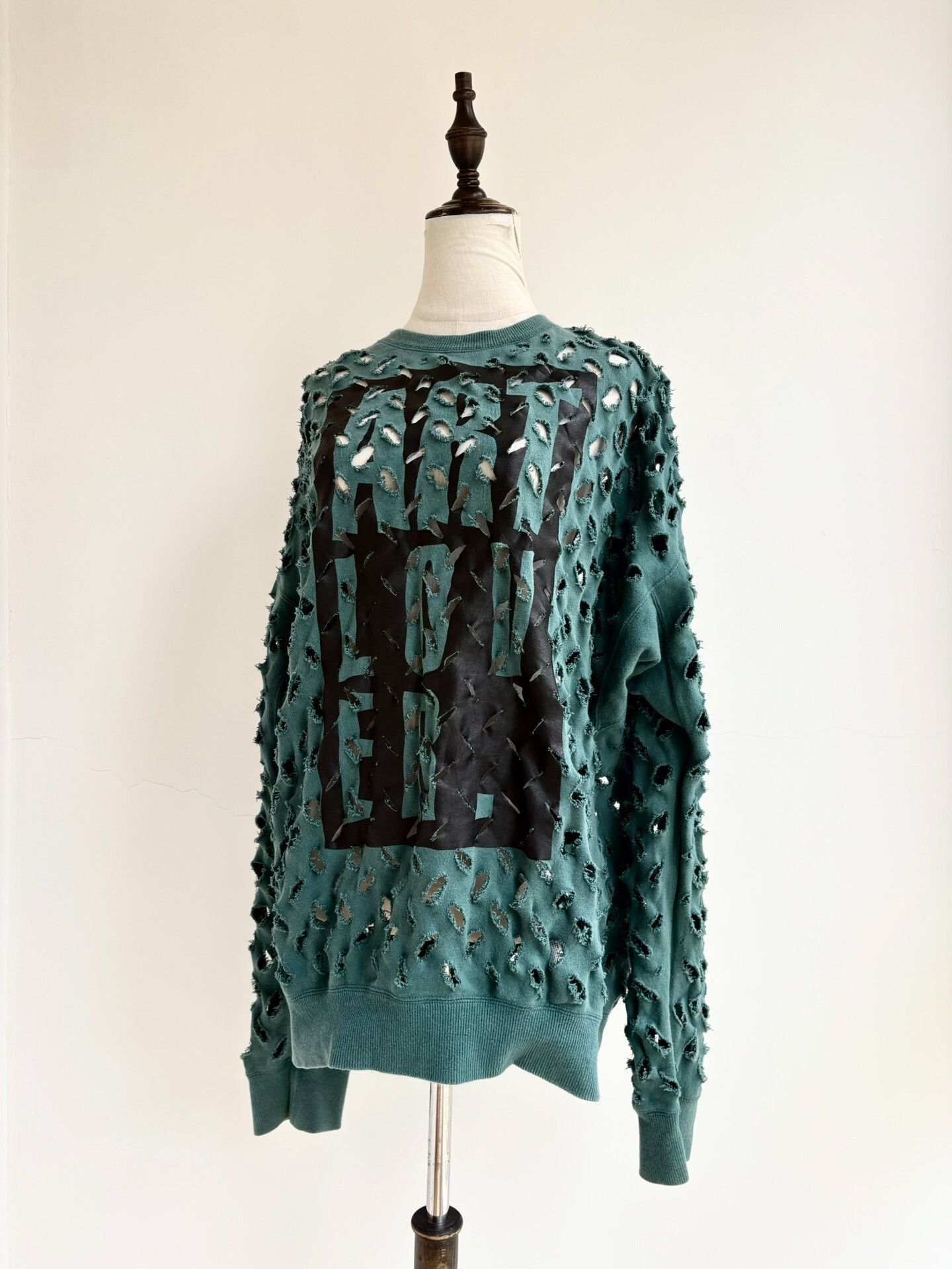 Vivienne Westwood Vivienne Westwood Green Hollow-Out Letter Sweater Size M / US 6-8 / IT 42-44 - 5 Thumbnail